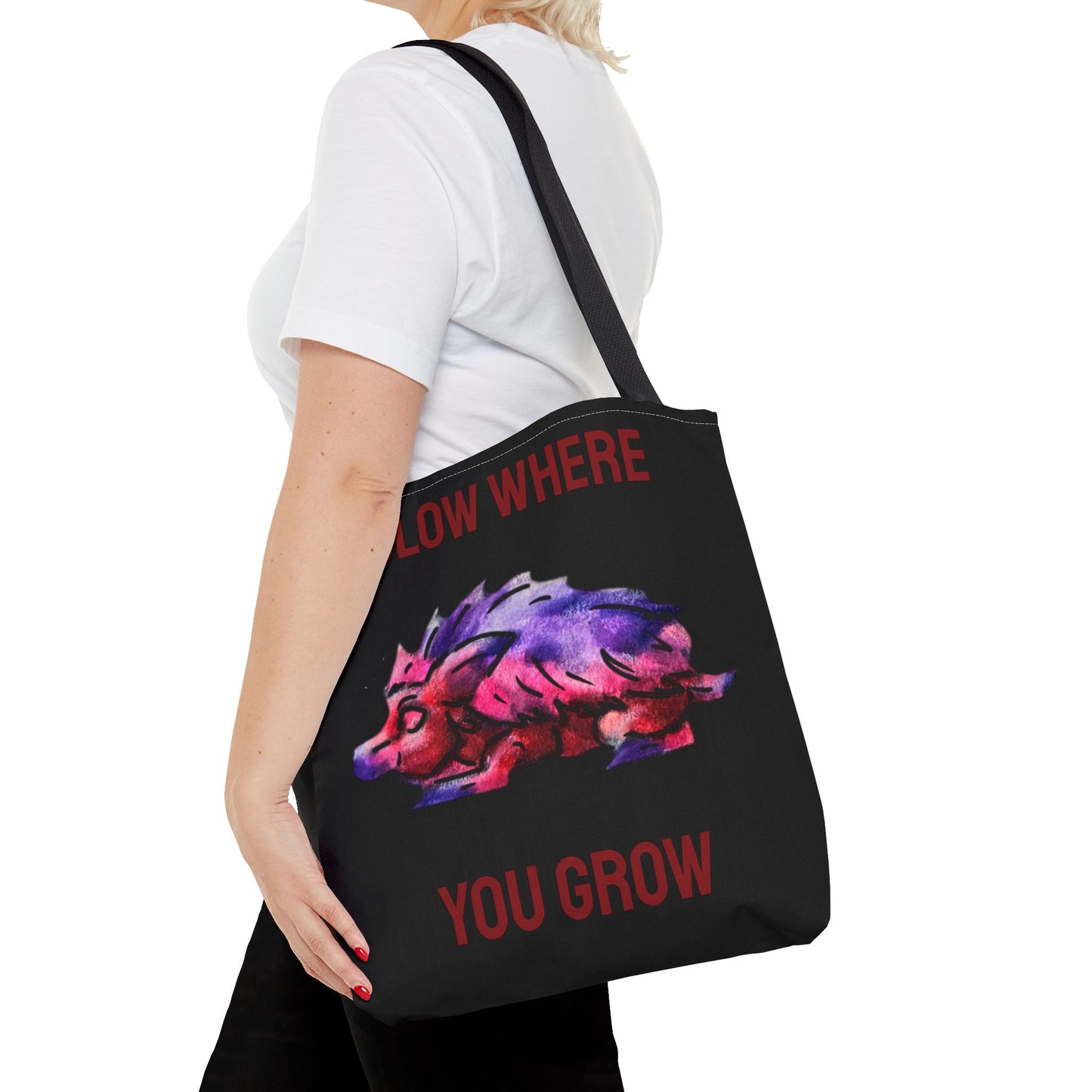Chibi Azalea the Hedgehog- Chibi Hedgehog- Cute Animal - Double-Sided Tote Bag