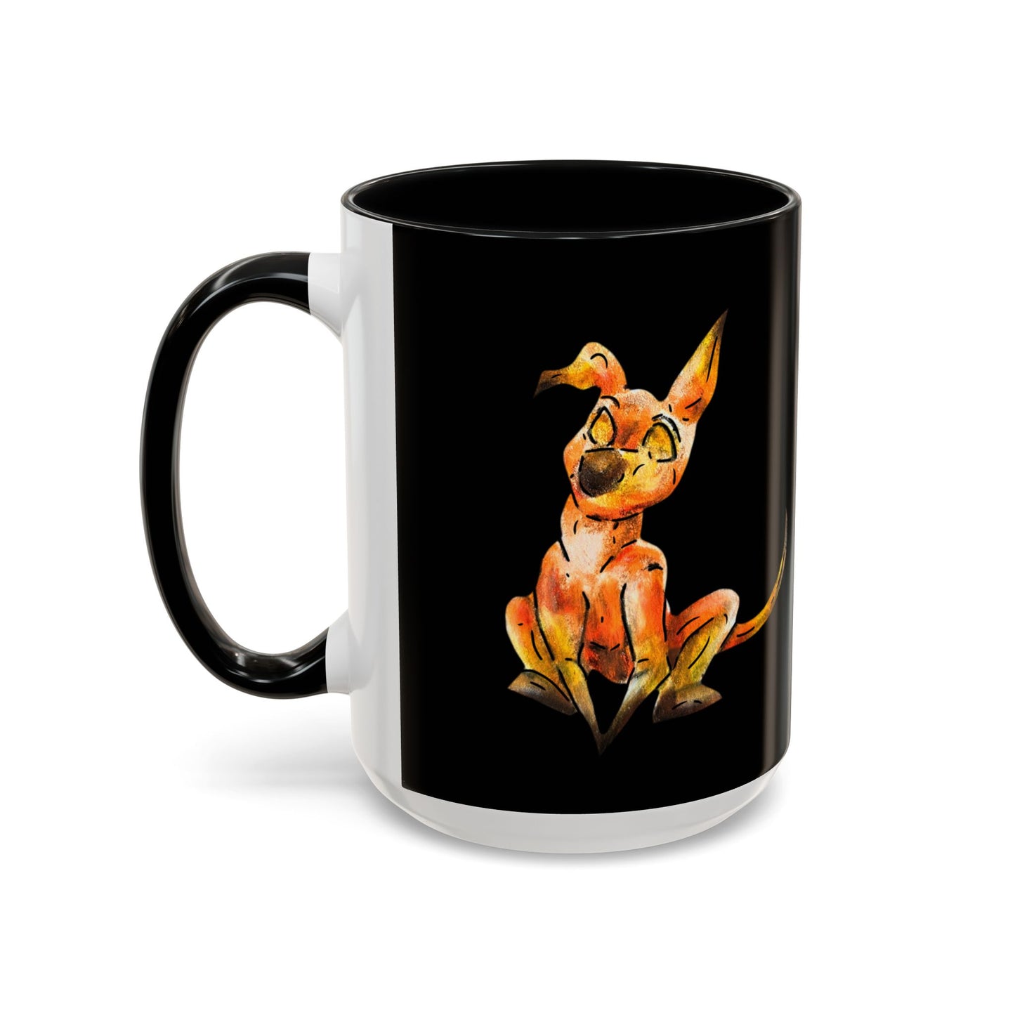 Caenin- Chibi Orange Dog – Warm Fantasy Dog Art – Fantasy Creature Decor – Dog Lover Gift - Coffee Mug