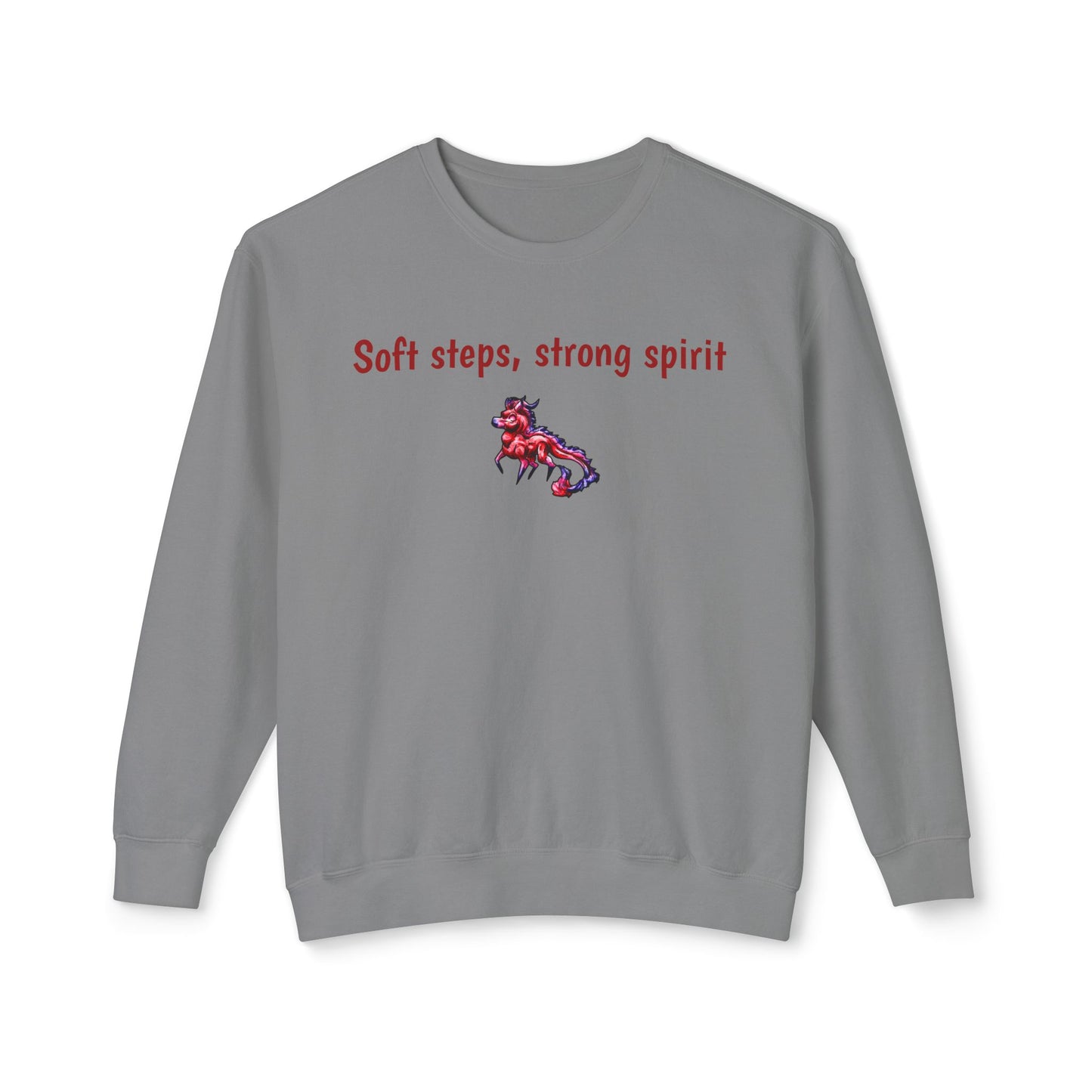 Chibi Myer the Kirin- Soft steps, strong spirit Sweathshirt- Mythical Creature- Kirin Gift - Unisex Crewneck