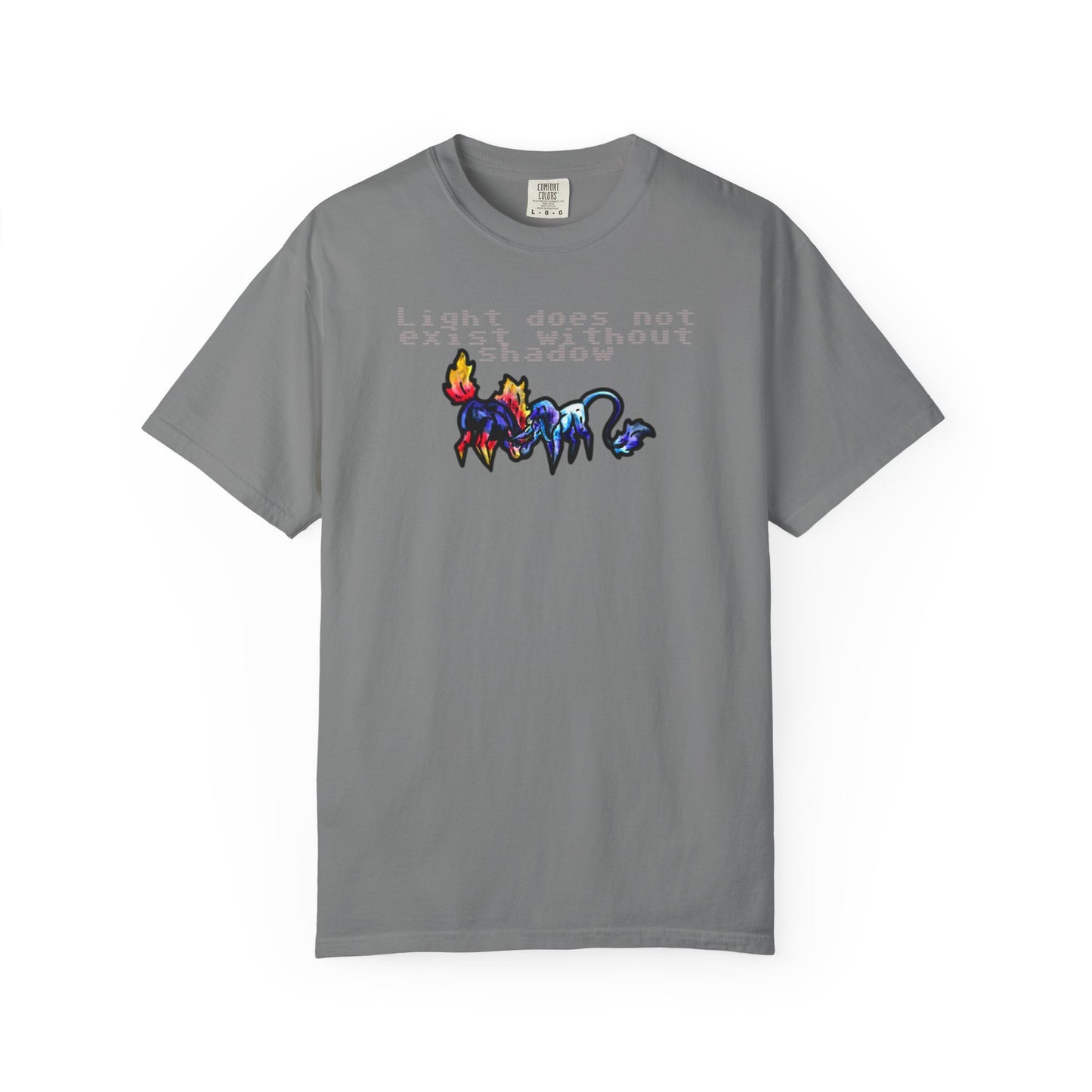 Chibi Dream and Nightmare Unicorn- Light & Shadow- Celestial Nightmare- Duality– Light and Dark Fantasy- T-shirt