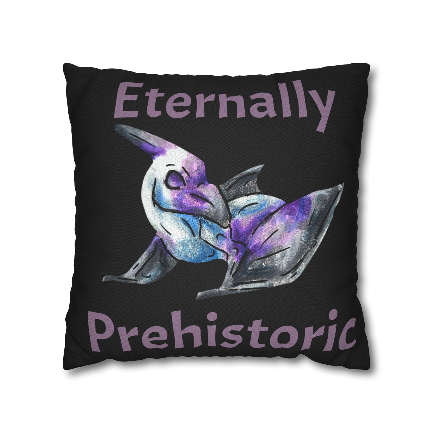 Siln – Fantasy Pterodactyl Art - Double-sided Flying Dinosaur Illustration Spun Polyester Square Pillowcase