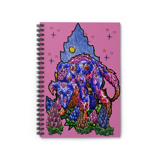 Lupine Greyhound Spiral Notebook