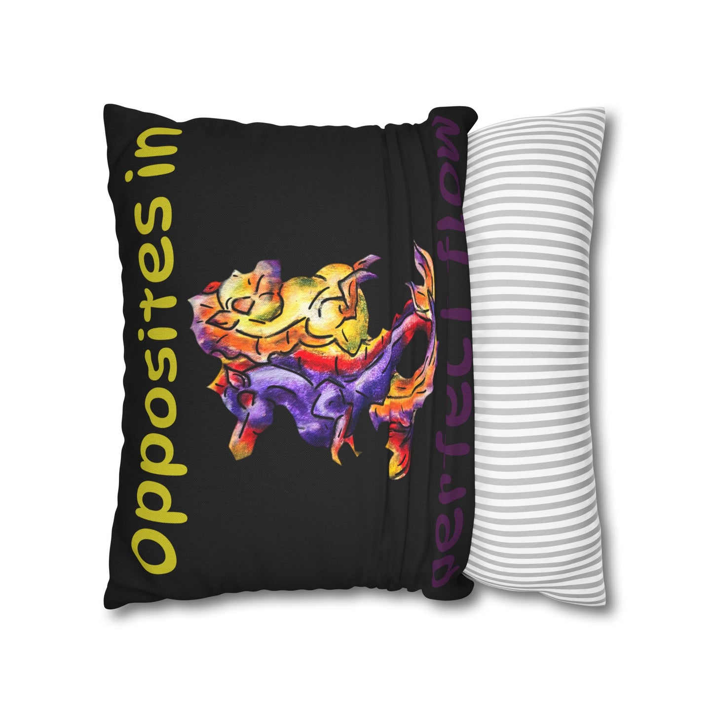 Chibi Dual Hippocampus – Dual Ocean Fantasy Art – Hippocampus Pair -Pillow Cover
