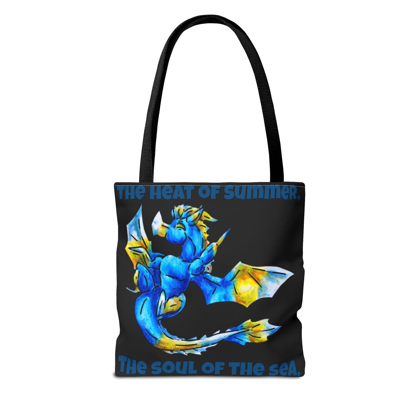 Chibi Summer Dragon- Summer Fantasy- Sunlit Tide Dragon- Double-Sided Tote Bag