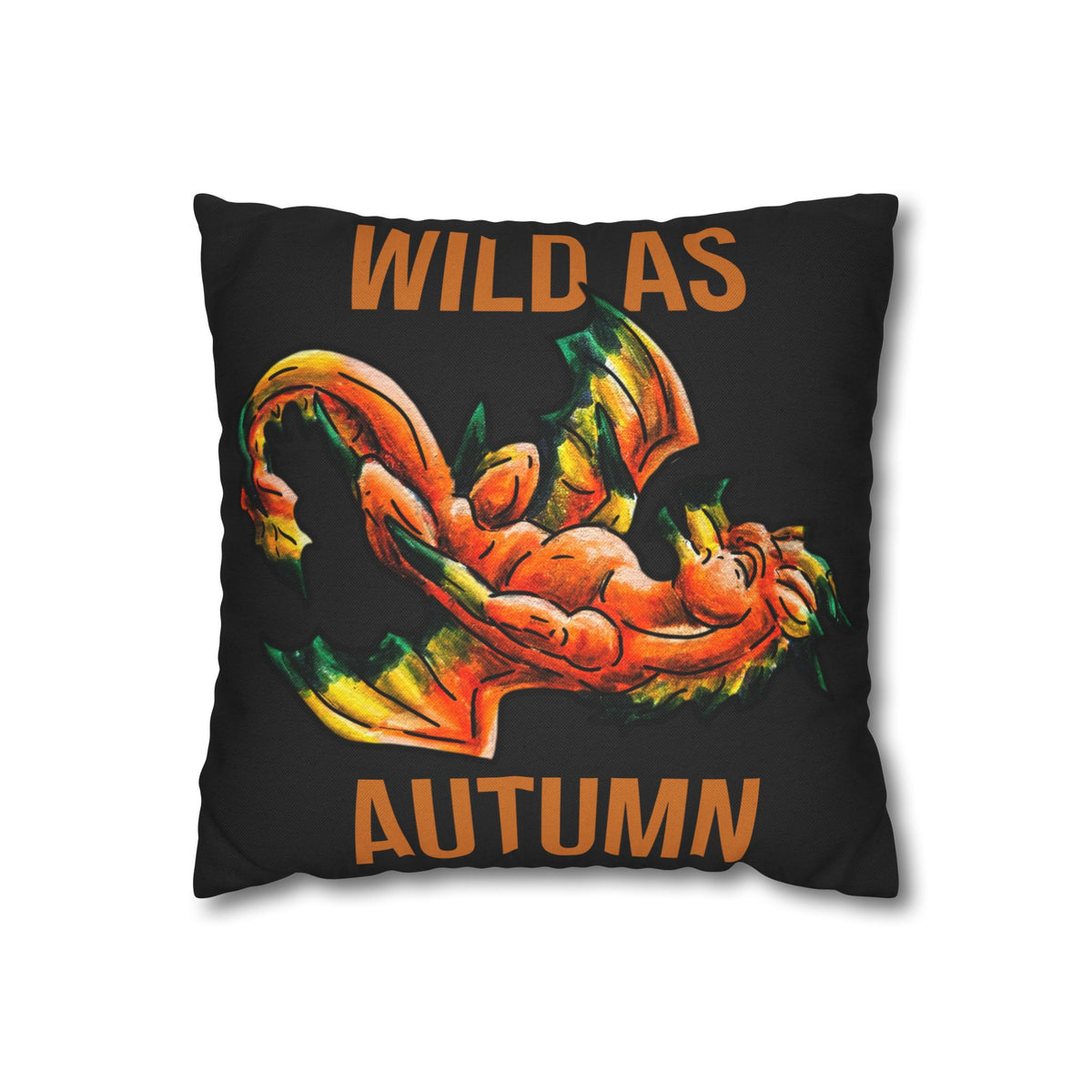 Chibi Fall Dragon- Autumn Fantasy- Double-Sided Pillowcase