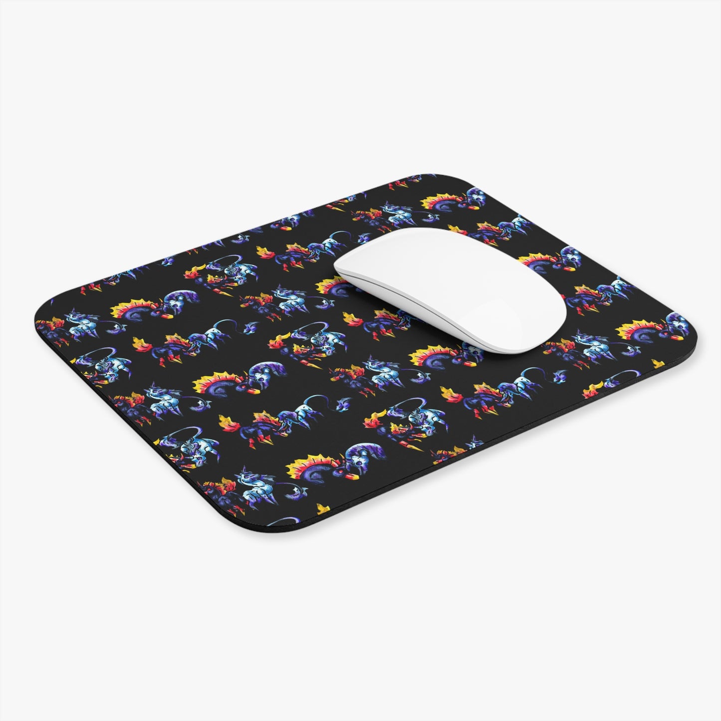 Chibi Dream and Nightmare Unicorn- Pattern- Celestial Nightmare- Duality– Light and Dark Fantasy- Mouse Pad