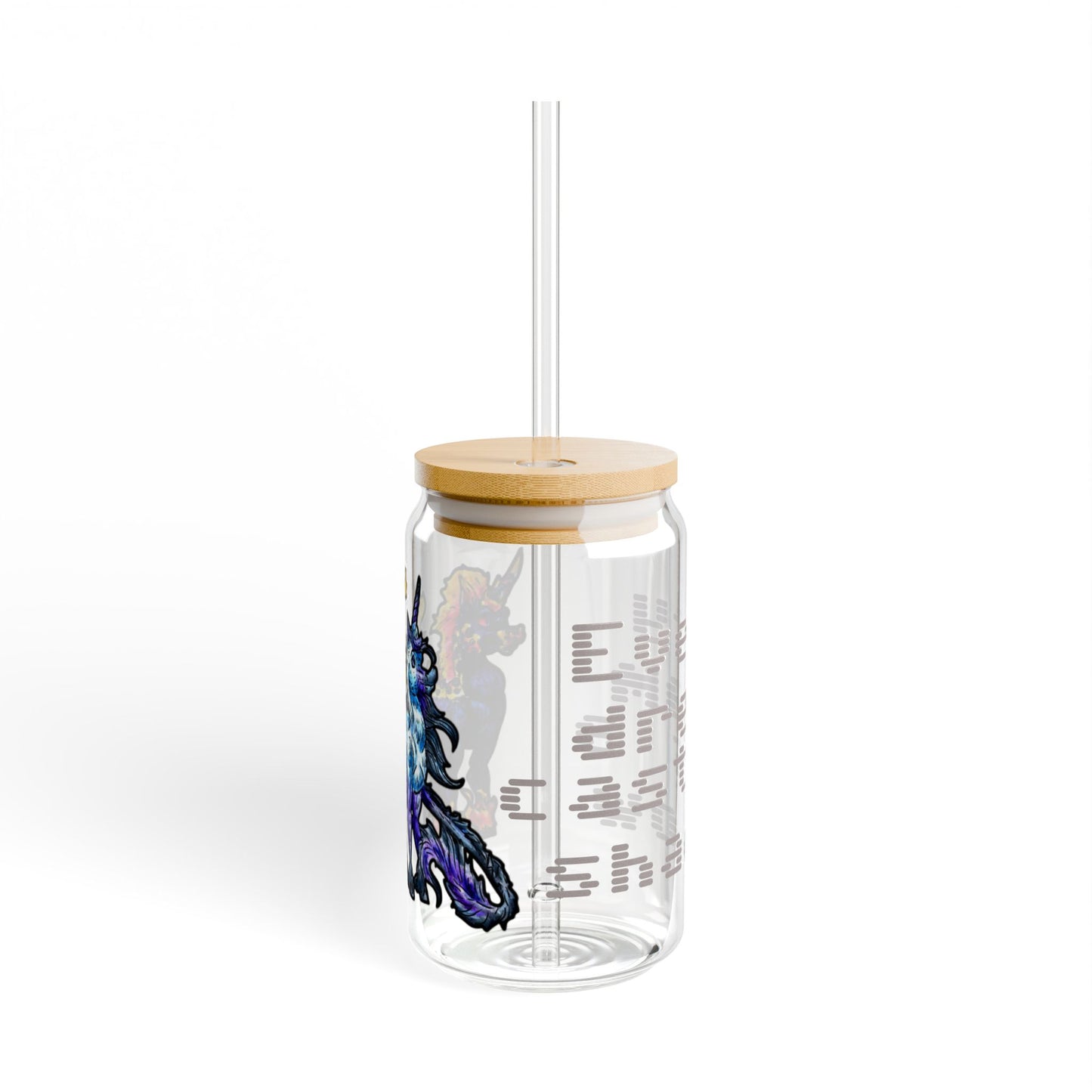 Dream and Nightmare Unicorn- Dream & Shadow- Celestial Nightmare- Duality– Light and Dark Fantasy- Glass Tumbler 16oz