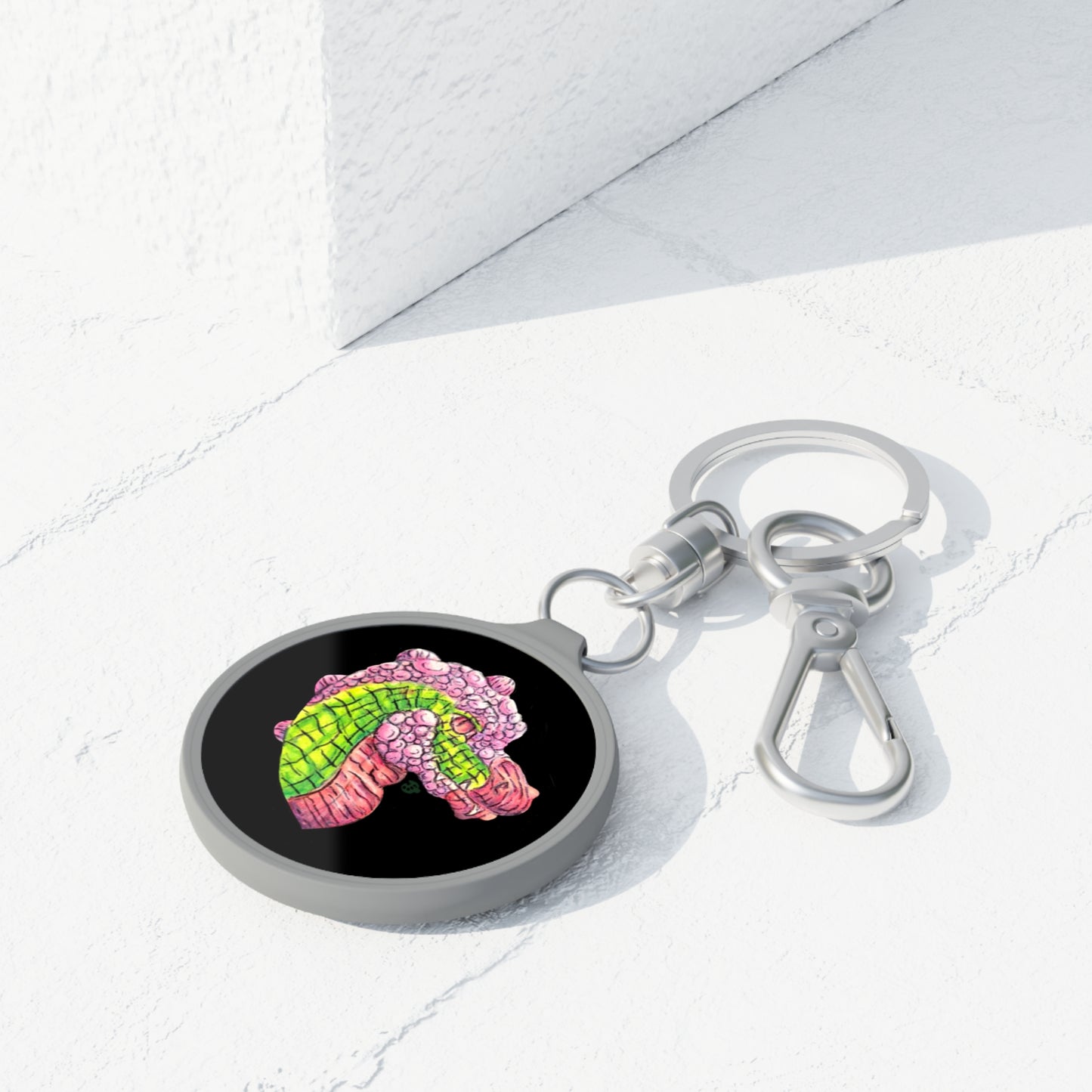 Dimetrodon Head Keyring Tag