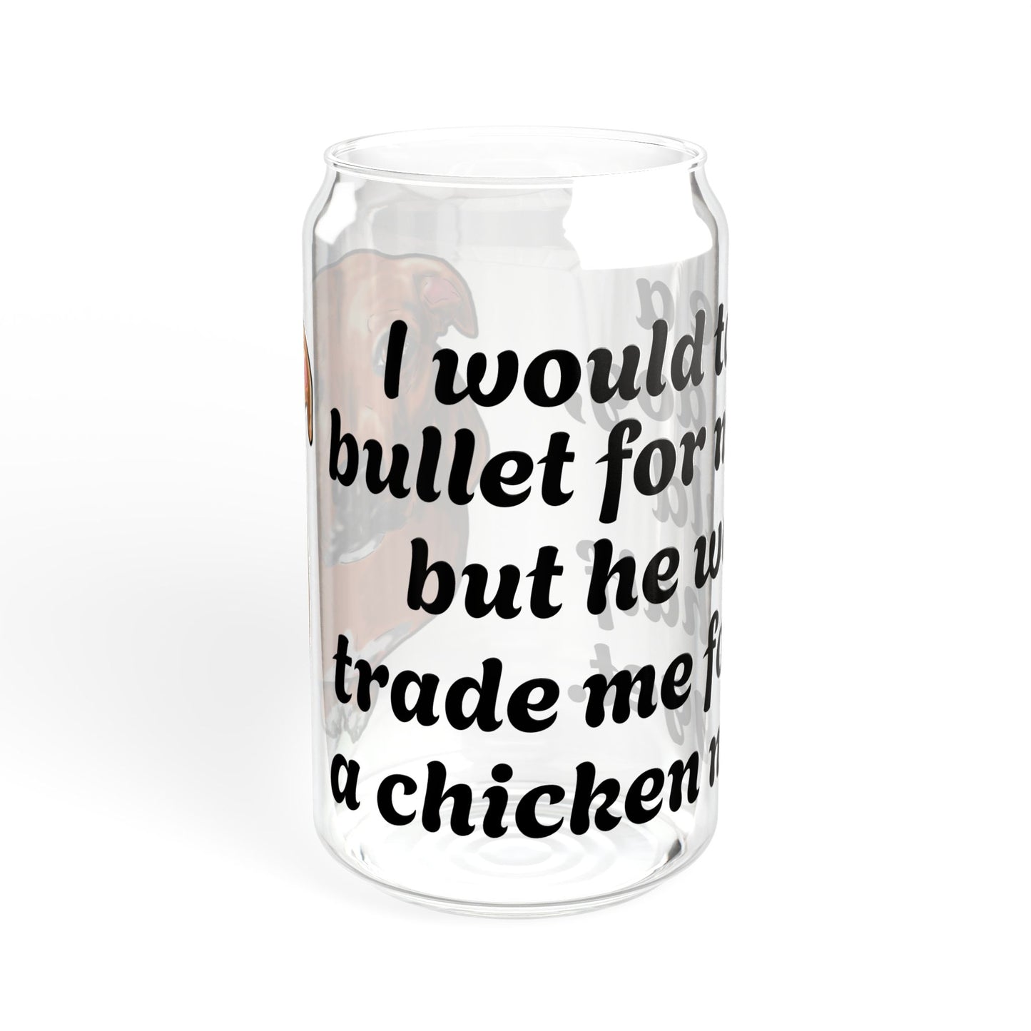 Funny Dog Sipper Glass, 16oz