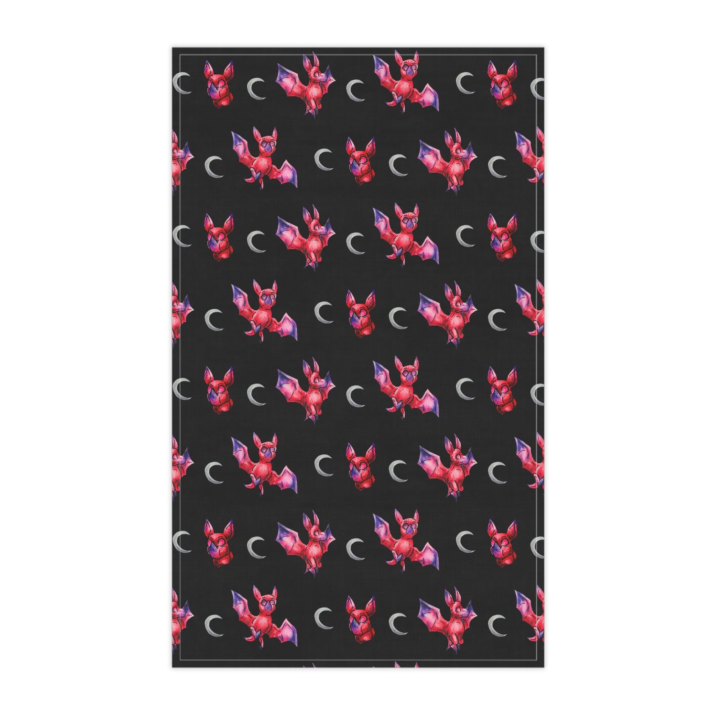 Minis Myra the Bat Pattern Tea Towel