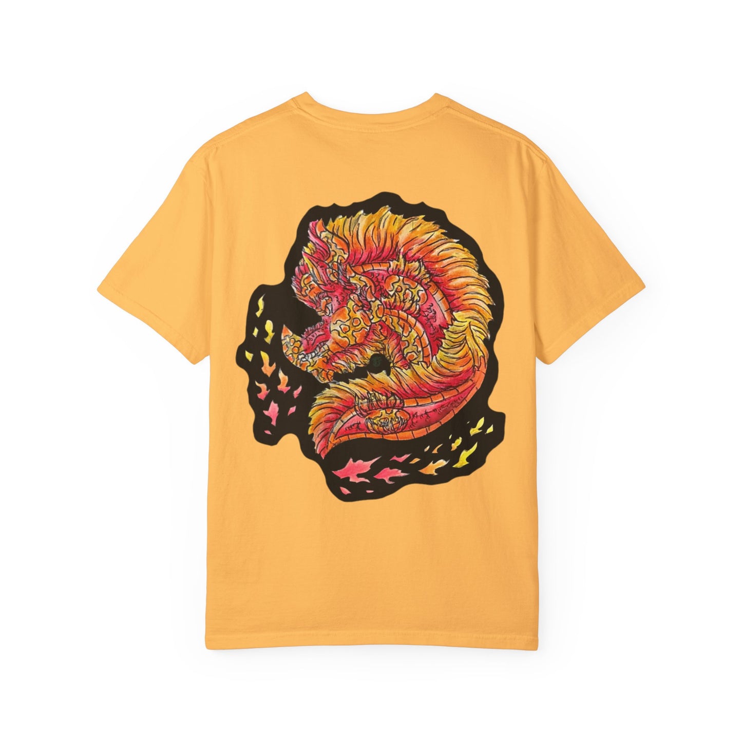 Fire Dragon Head 2 Unisex Garment-Dyed T-shirt