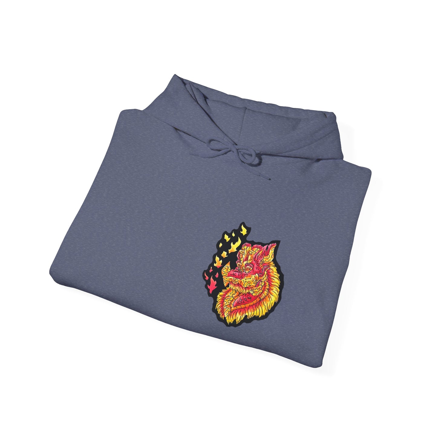 Fire Dragon Head Unisex Heavy Blend™ Hooded Sweatshirt