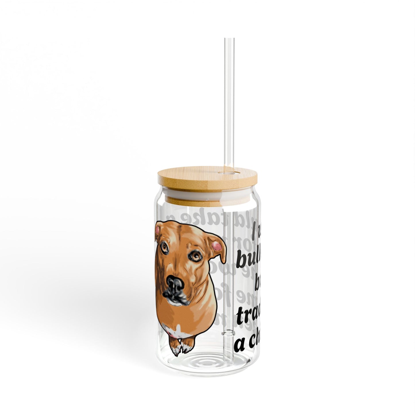 Funny Dog Sipper Glass, 16oz