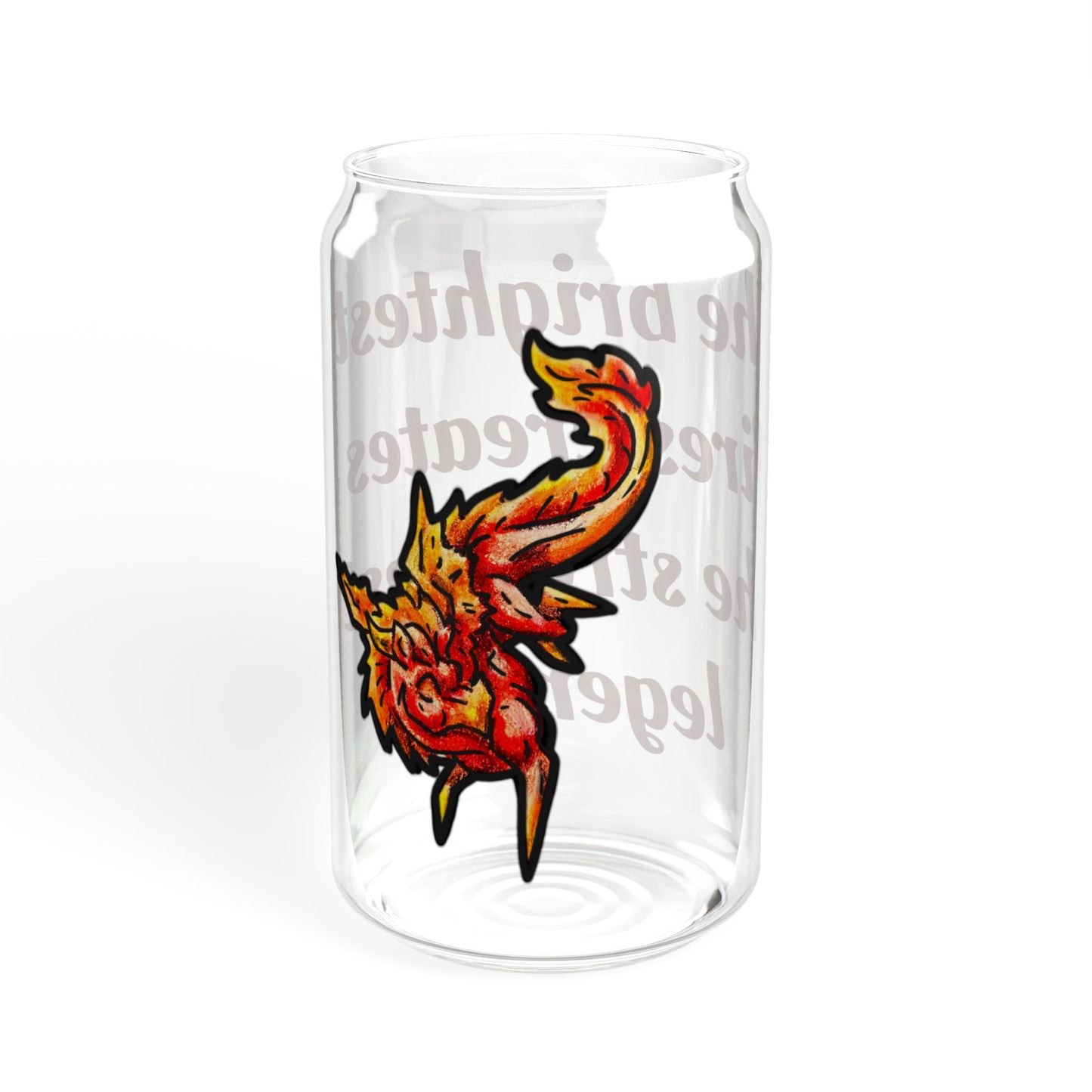 Chibi Fire Dragon- Strongest Legends- Elemental- Fantasy Dragon- Glass Tumbler 16oz