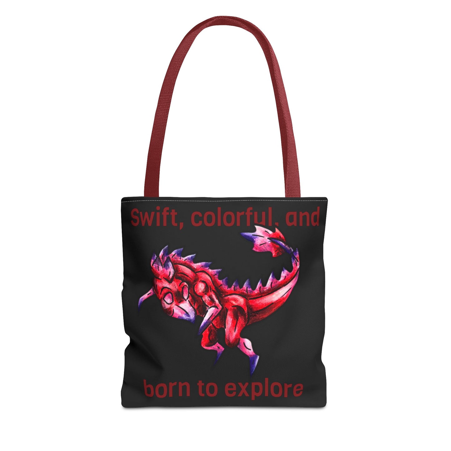 Chibi Mehr the Garudimimus- Feathered Dino- Prehistoric Dinosaur- Two-toned Tote Bag