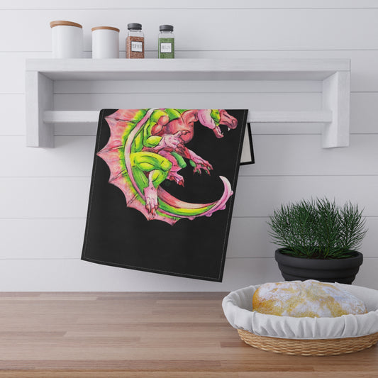 Cutesy Dimetrodon Curl Tea Towels (cotton, poly)