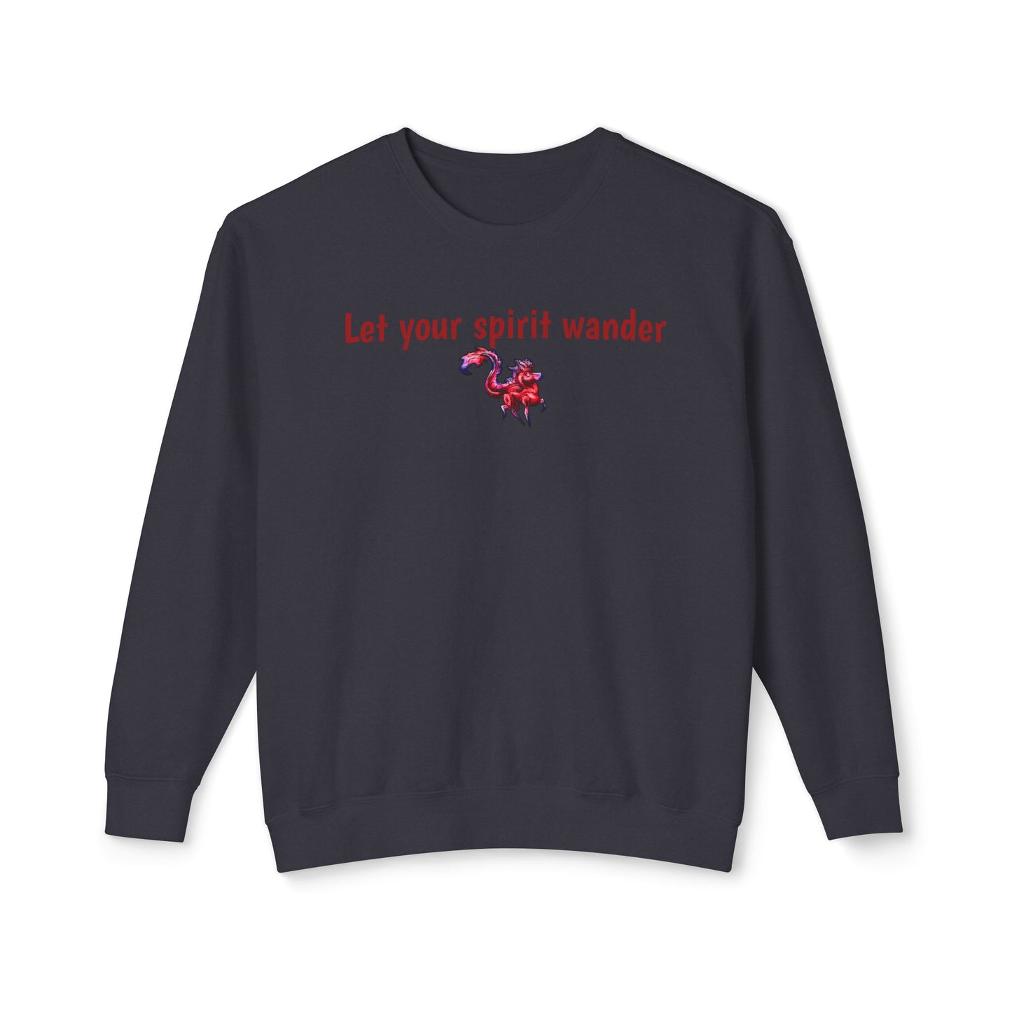 Chibi Myer the Kirin- Let your spirit wander Sweathshirt- Mythical Creature- Kirin Gift - Unisex Crewneck