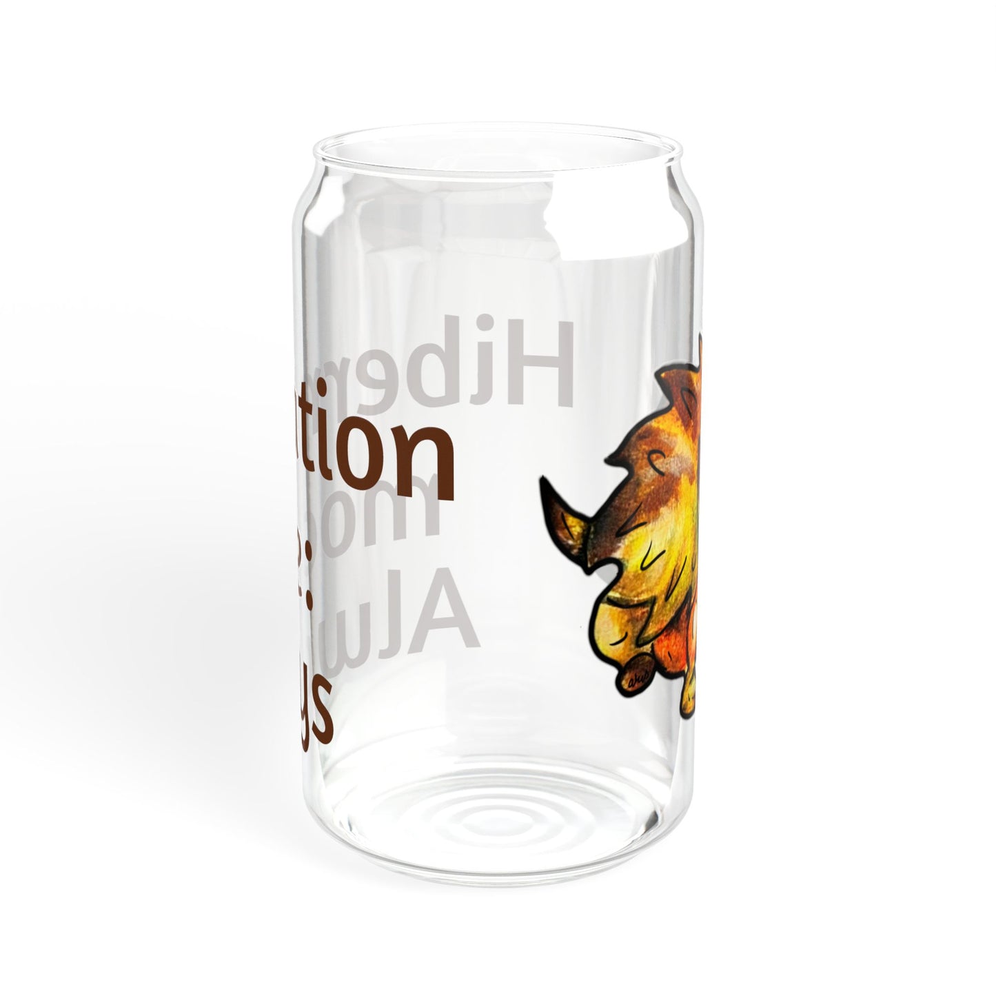 Chibi Aster the Hedgehog-Hibernation Mode: Always- Chibi Hedgehog- Cute Animal - Sipper Glass, 16oz