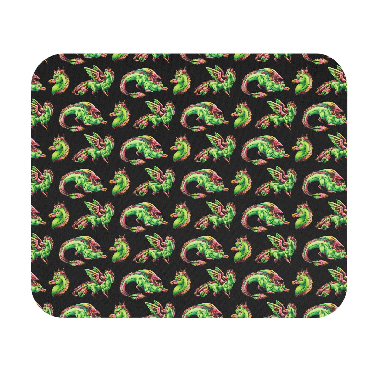 Spring Dragon- Fantasy Nature- Mythical Creature- Forest Guardian Art - Dragon Lover Gift - Pattern Mouse Pad (Rectangle)