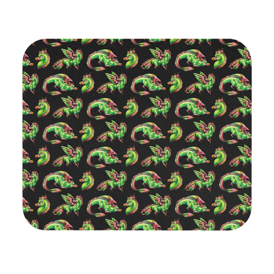 Spring Dragon- Fantasy Nature- Mythical Creature- Forest Guardian Art - Dragon Lover Gift - Pattern Mouse Pad (Rectangle)