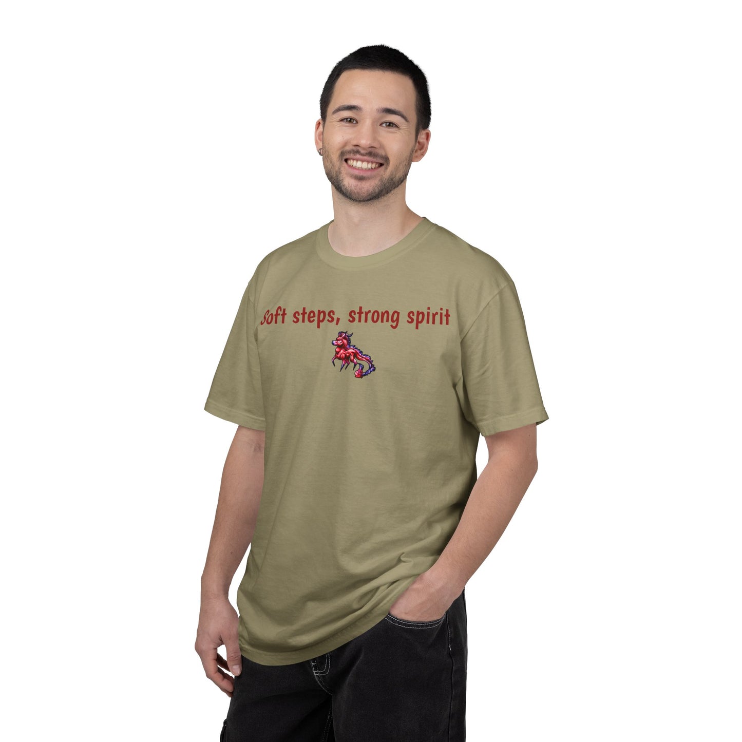 Chibi Myer the Kirin- Soft steps, strong spirit T-shirt- Fantasy Nature- Mythical Creature- Kirin Lover Gift - Shirt