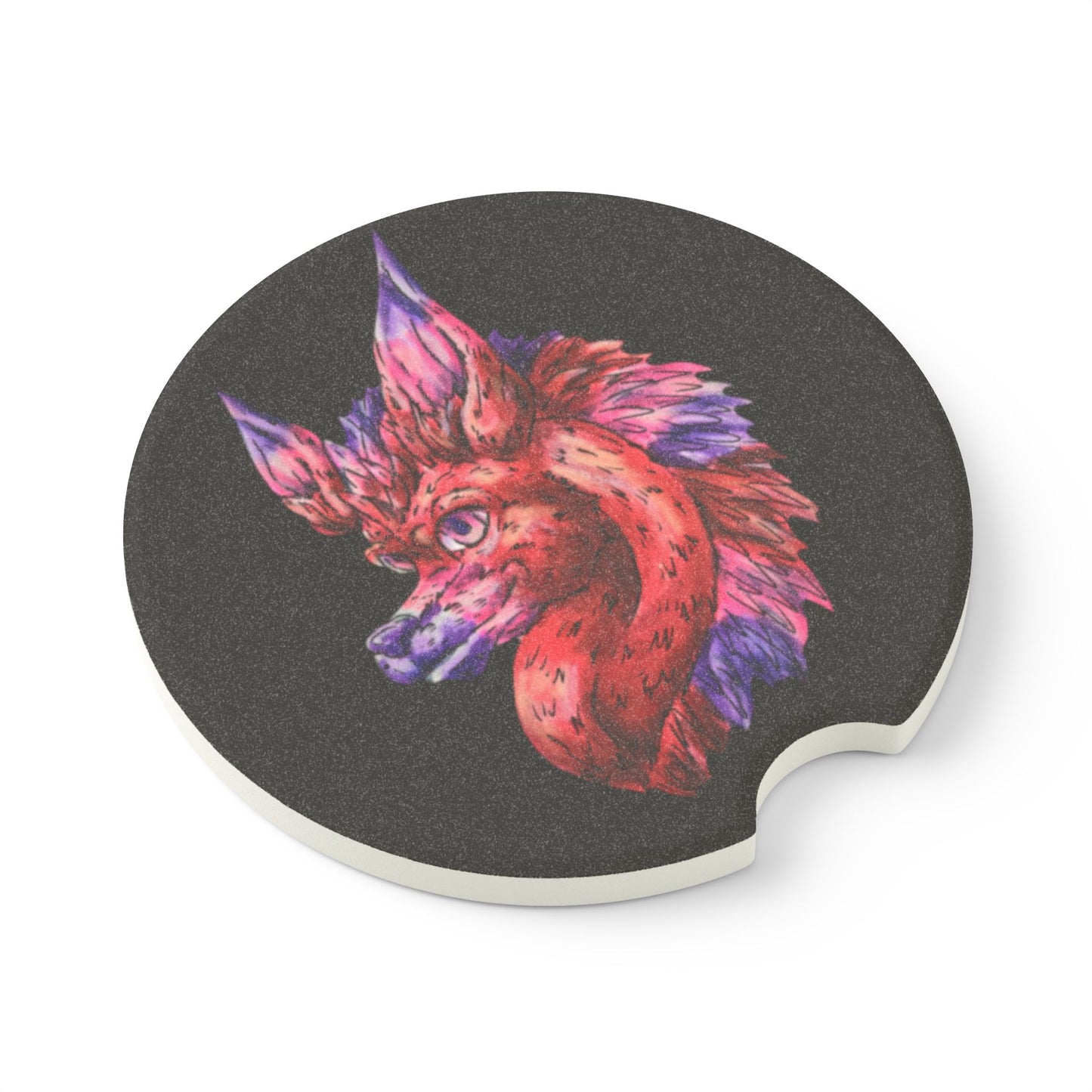 Azalea Head Soapstone Car Coaster 2 PC
