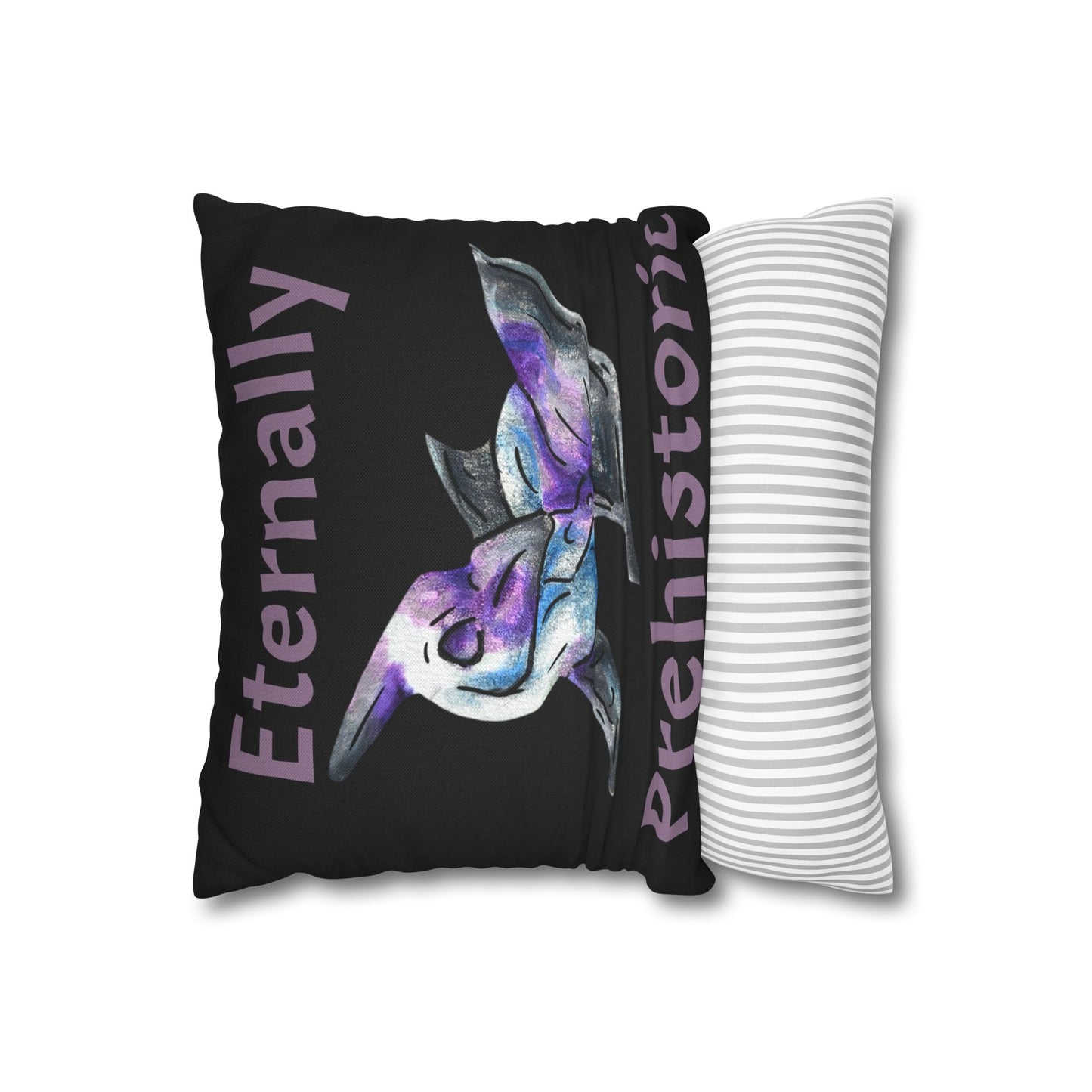 Siln – Fantasy Pterodactyl Art - Double-sided Flying Dinosaur Illustration Spun Polyester Square Pillowcase