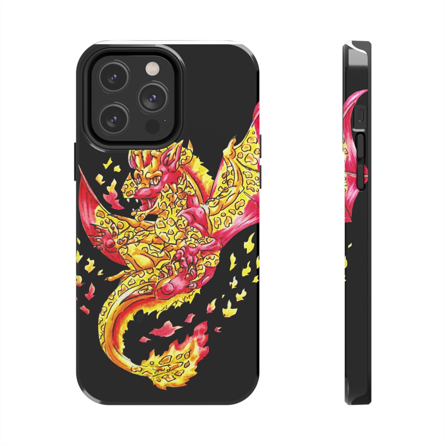 Cutesy Fire Dragon Float Tough Phone Cases