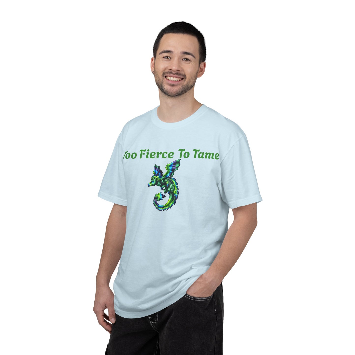 Arlith- Emerald Dragon – Aggressive Green Fantasy Dragon –Too fierce to tame T-shirt – Mythical Creature– Dragon Lover Gift