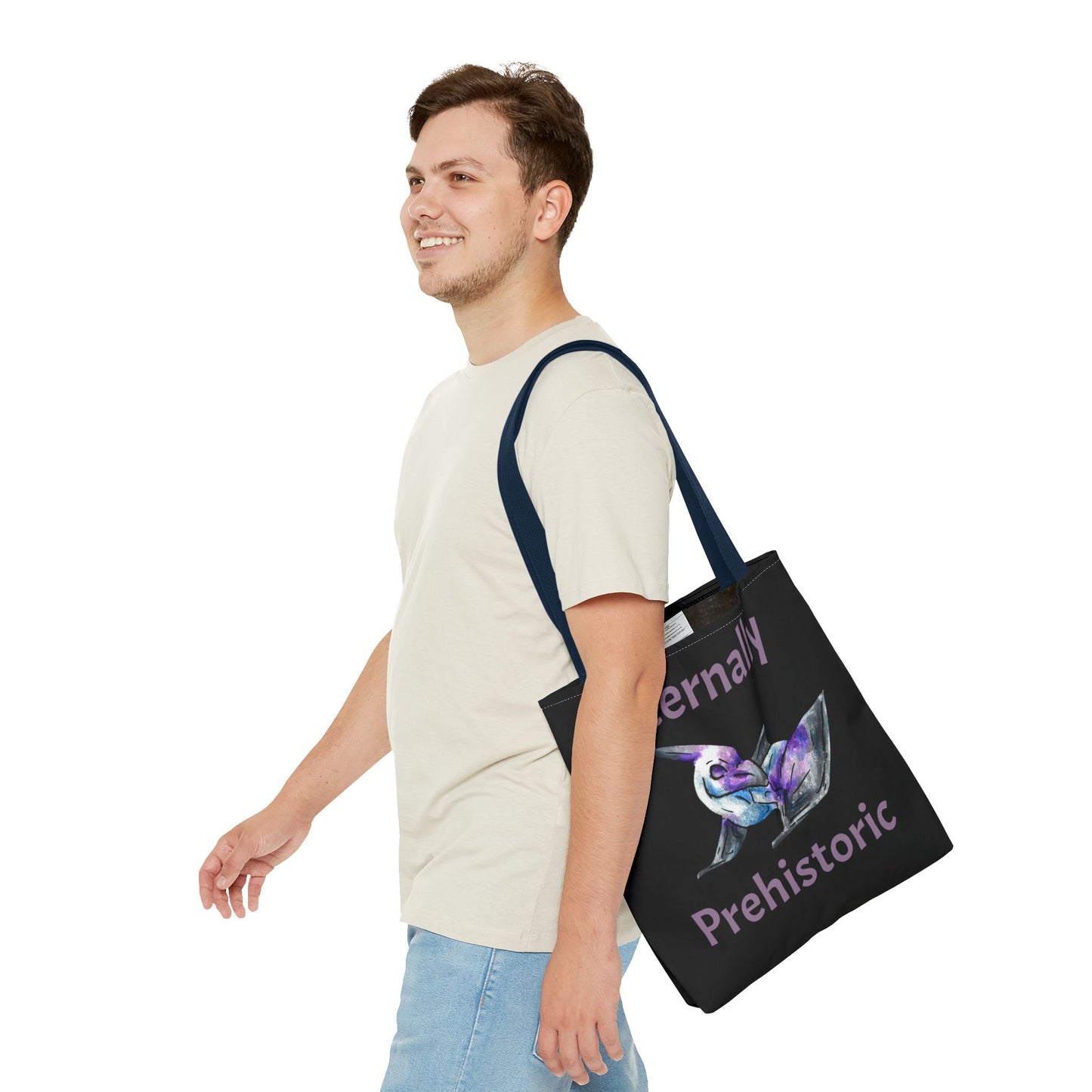 Siln -Chibi Pterodactyl- Flying Dino - Double-Sided Tote Bag