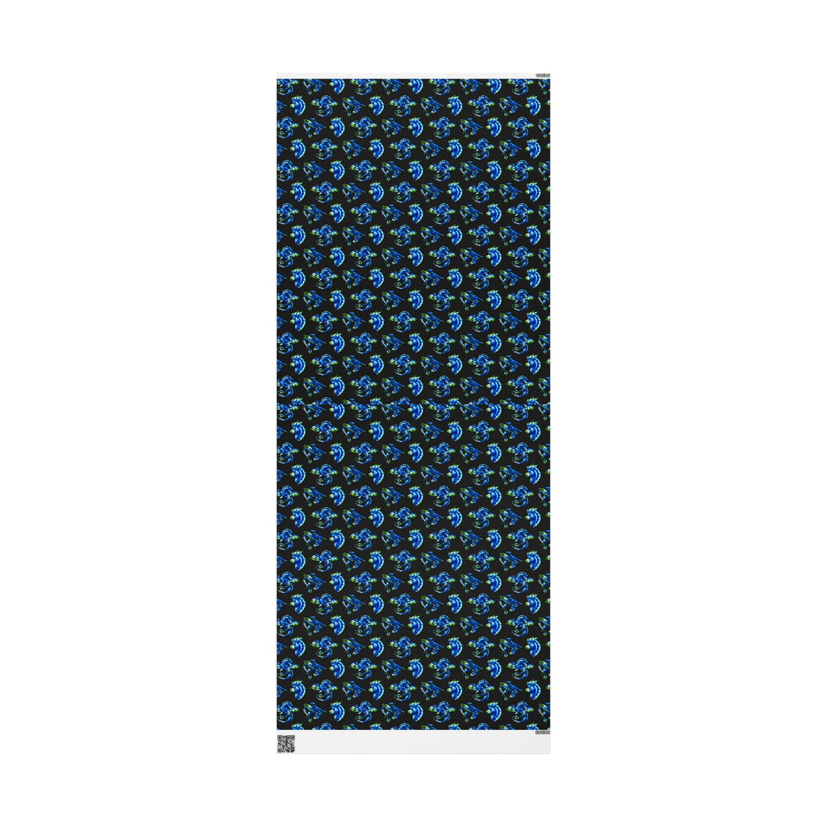 Chibi Water Dragon Art- Elemental- Aquatic Fantasy Creature-Wrapping Paper