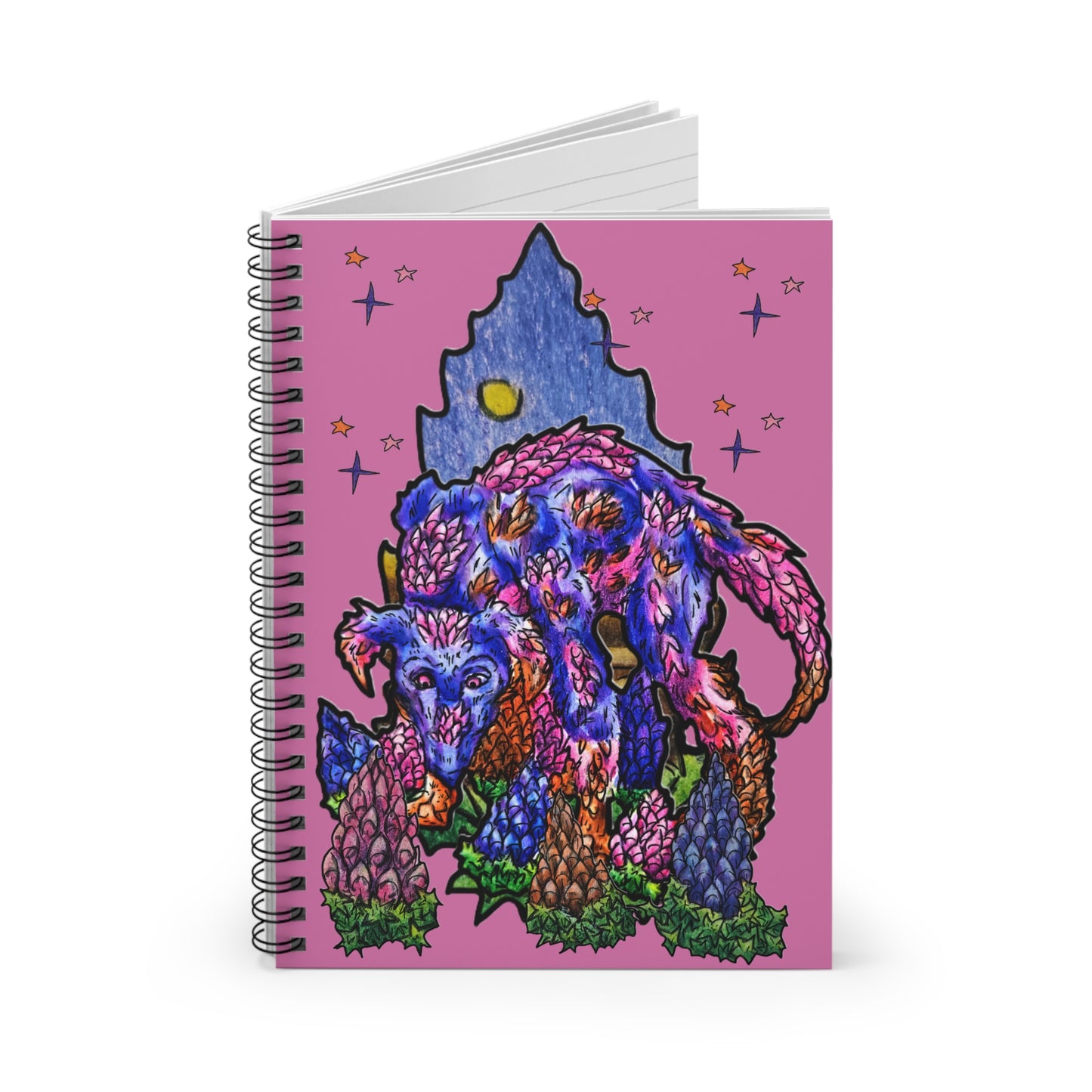 Lupine Greyhound Spiral Notebook