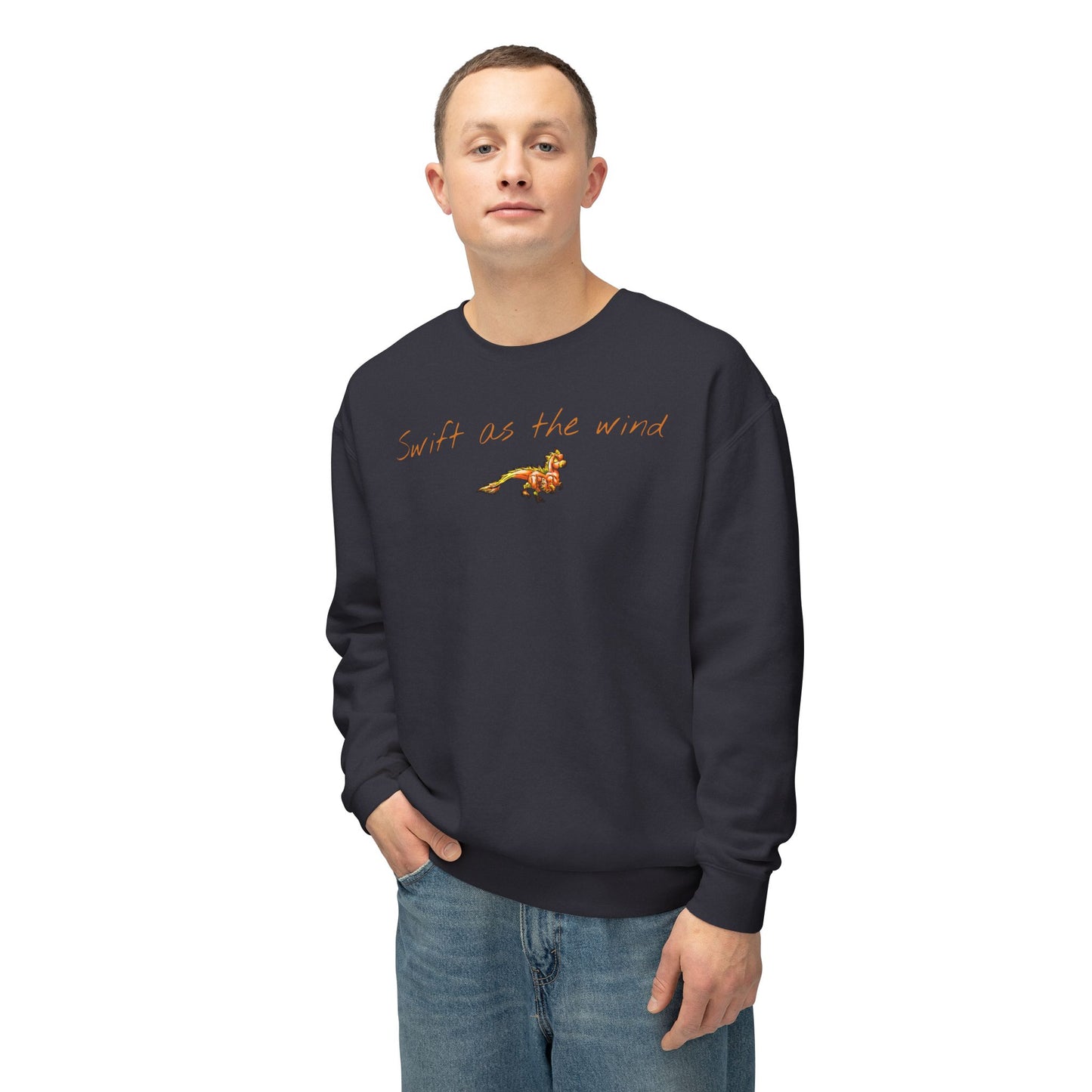 Chibi Caena the Raptor- Swift- Dinosaur art- Prehistoric- Crewneck