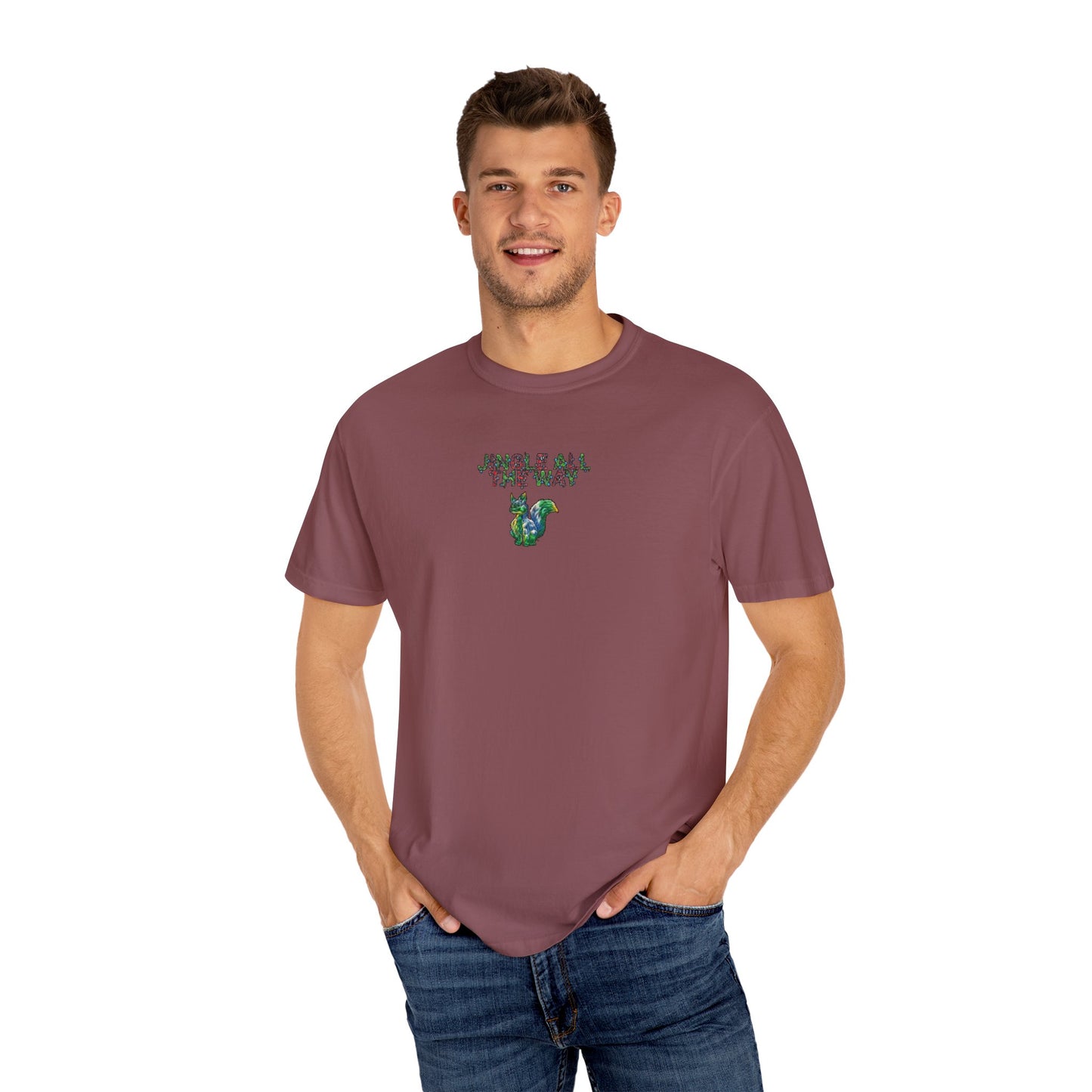 Jingle the Fox Unisex Garment-Dyed T-shirt