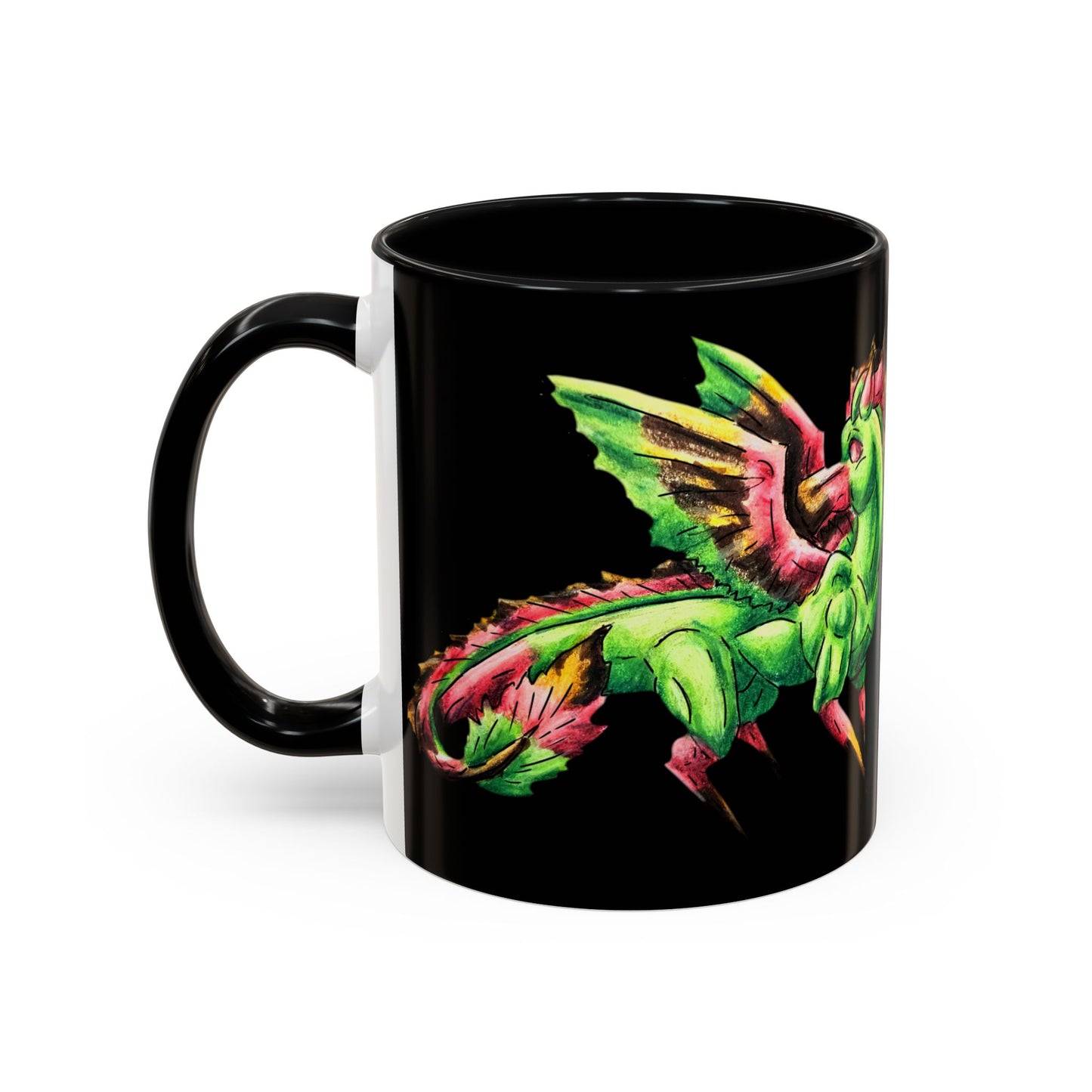 Chibi Spring Dragon- Bloom Fierce - Fantasy Nature- Mythical Creature- Forest Guardian Art - Dragon Lover Gift Coffee Mug