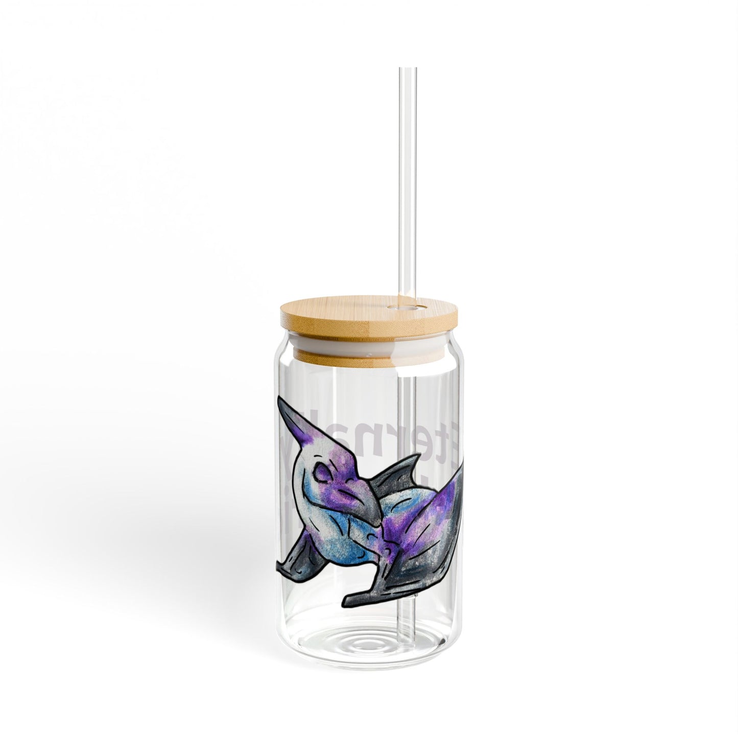 Siln – Eternally Prehistoric - Pterodactyl Art - Flying Dinosaur Illustration - Dinosaur Lover Gift - Sipper Glass, 16oz