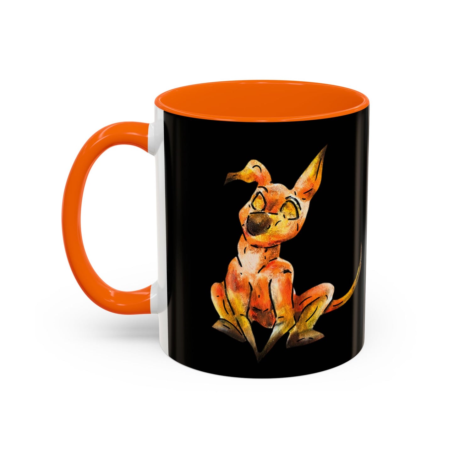 Caenin- Chibi Orange Dog – Warm Fantasy Dog Art – Fantasy Creature Decor – Dog Lover Gift - Coffee Mug
