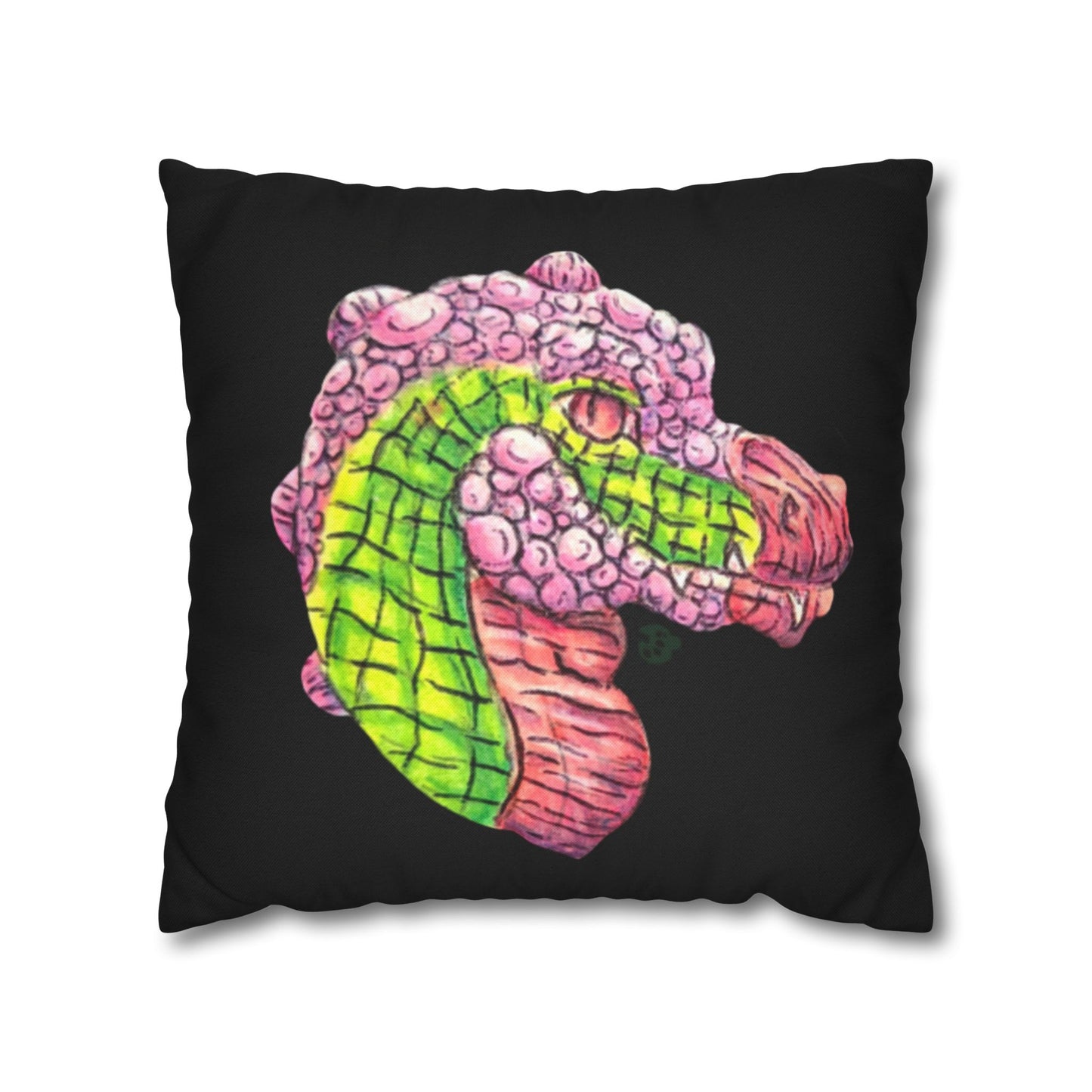 Dimetrodon Heads Spun Polyester Square Pillowcase