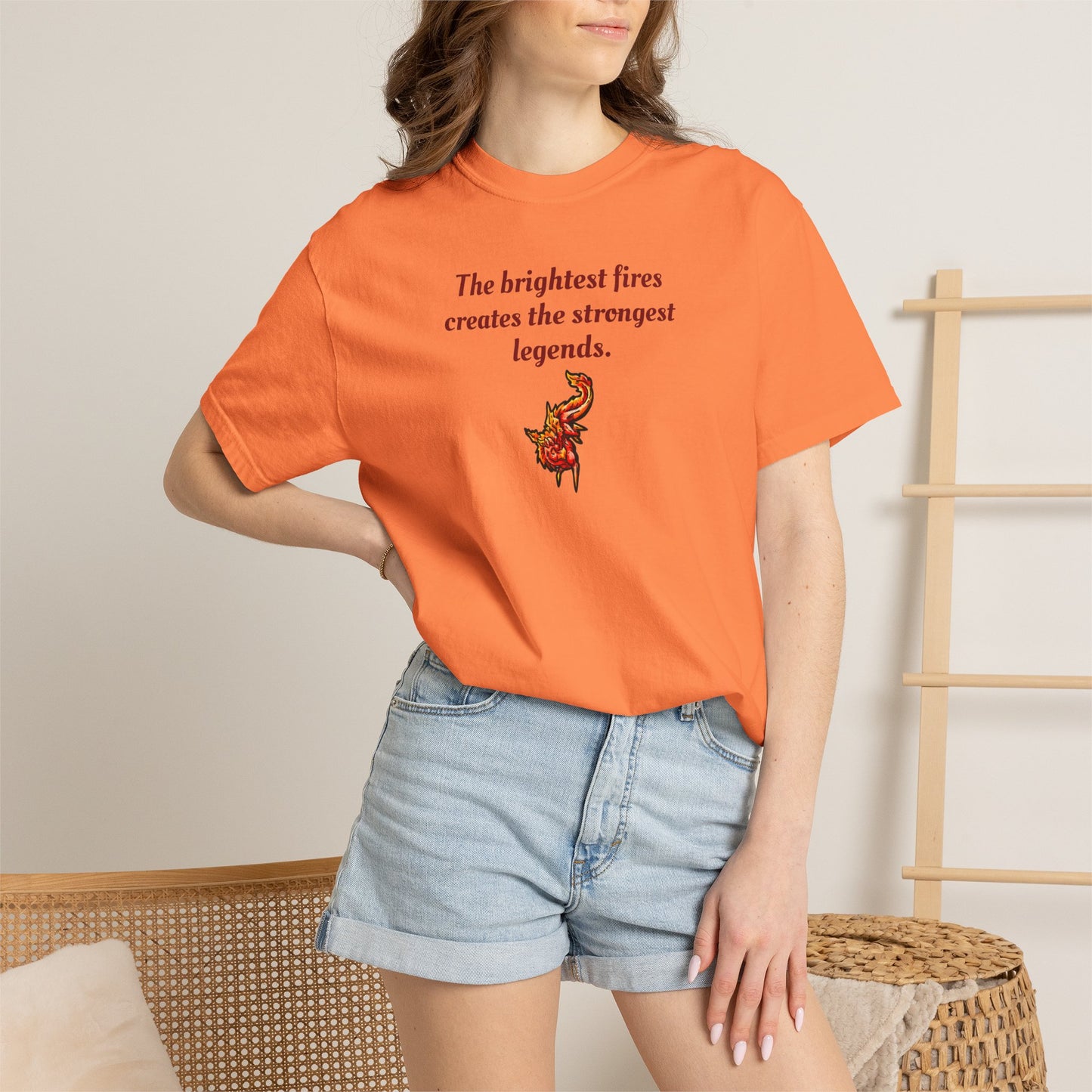 Chibi Fire Dragon- Strongest Legends- Elemental- Fantasy Dragon- T-shirt