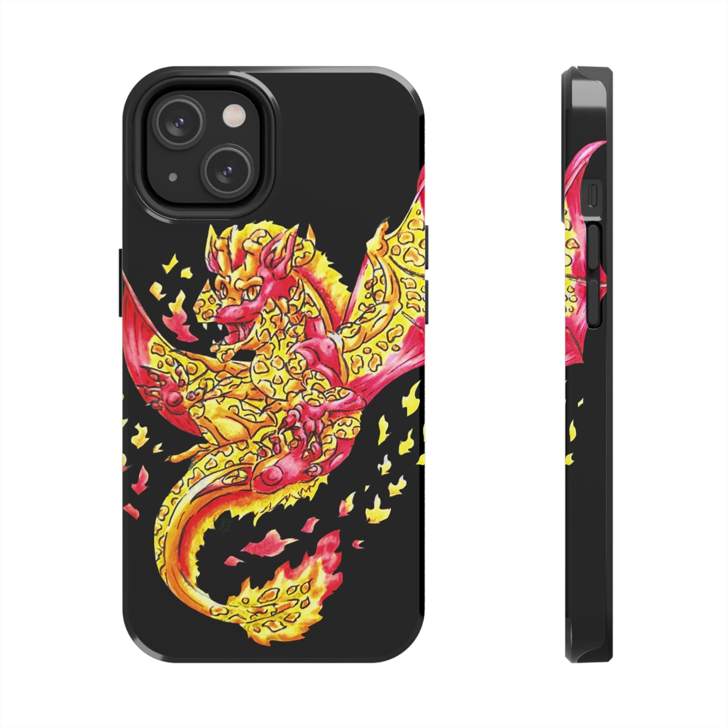 Cutesy Fire Dragon Float Tough Phone Cases