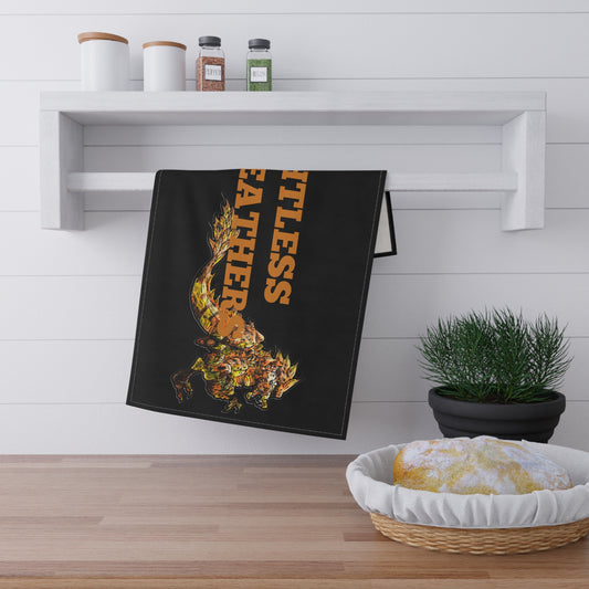 Caena the Raptor Flightless Feathers Tea Towel