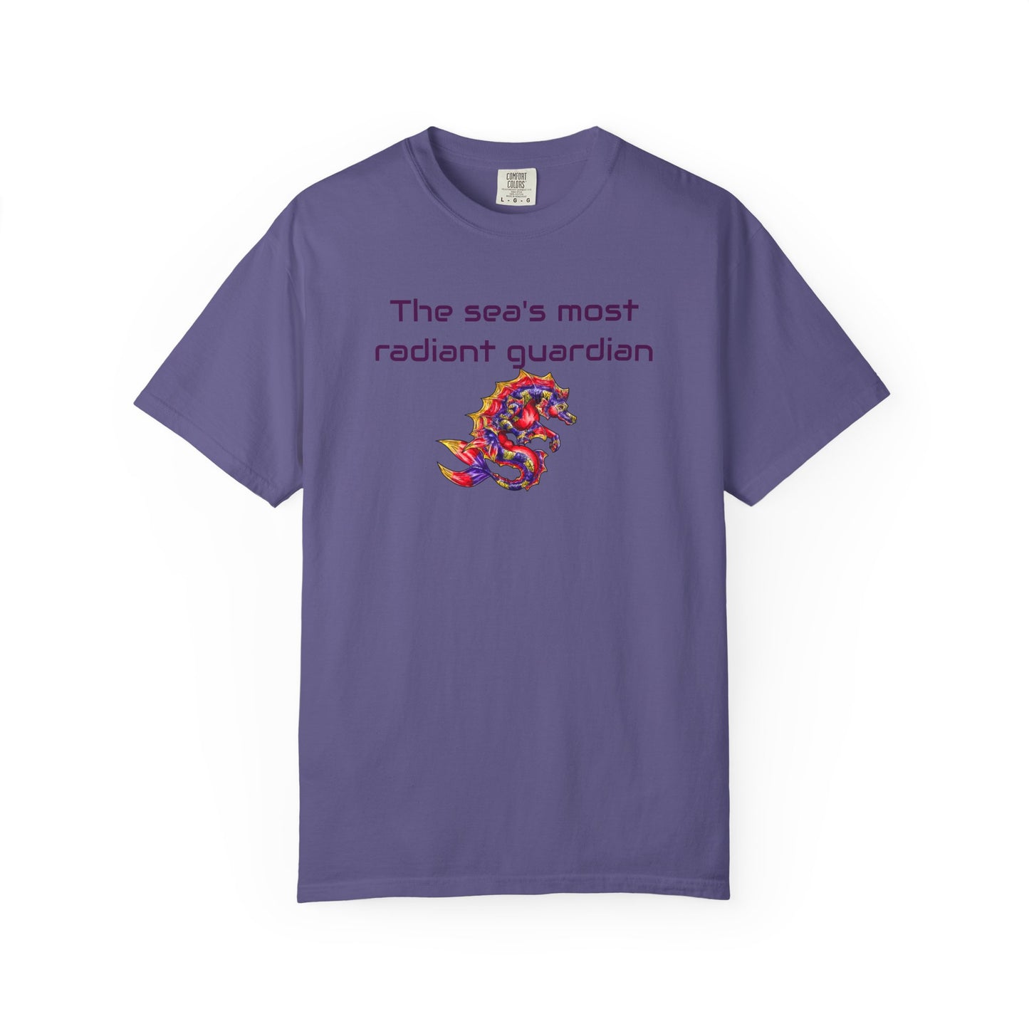 Sunset Hippocampus- The Sea's Guardian- Marine Fantasy Illustration- Fantasy Ocean Art- T-shirt