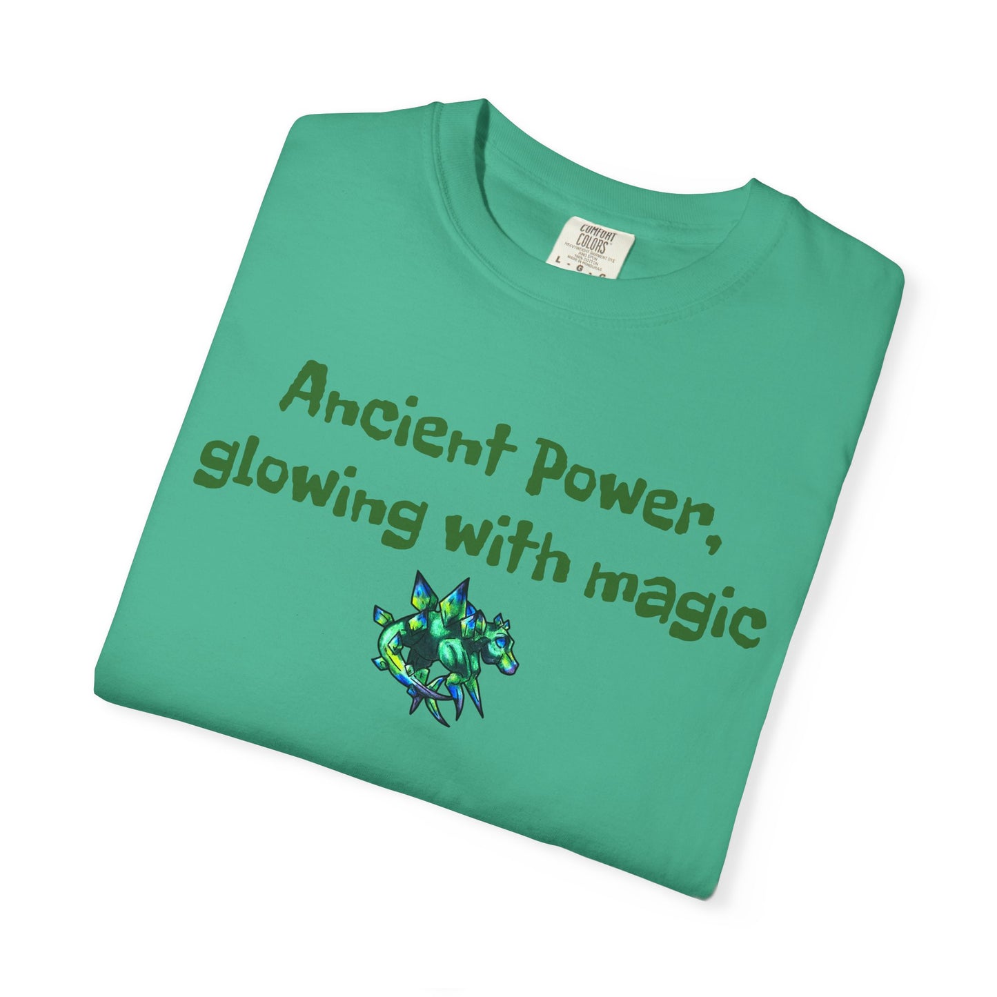 Chibi Arith the Stegosaurus-Ancient Power- Chibi Dinosaur Art- Prehistoric Creature- T- Shirt