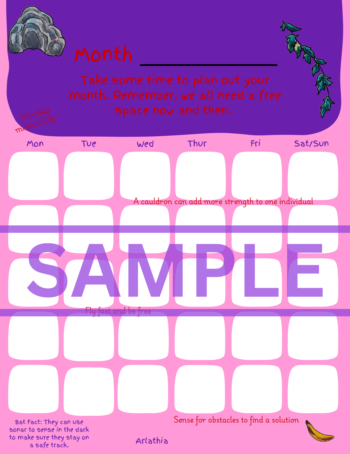 DIGITAL DOWNLOAD Myra Monthly Planner