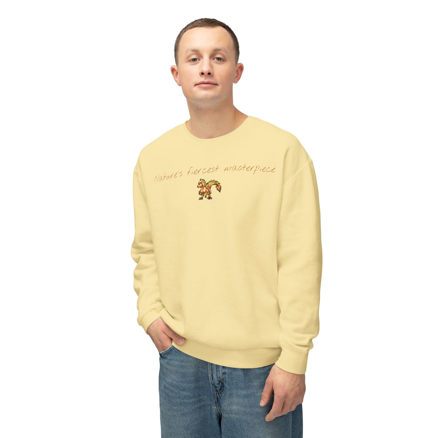 Chibi Caena the Raptor- Masterpiece- Dinosaur art- Prehistoric- Crewneck