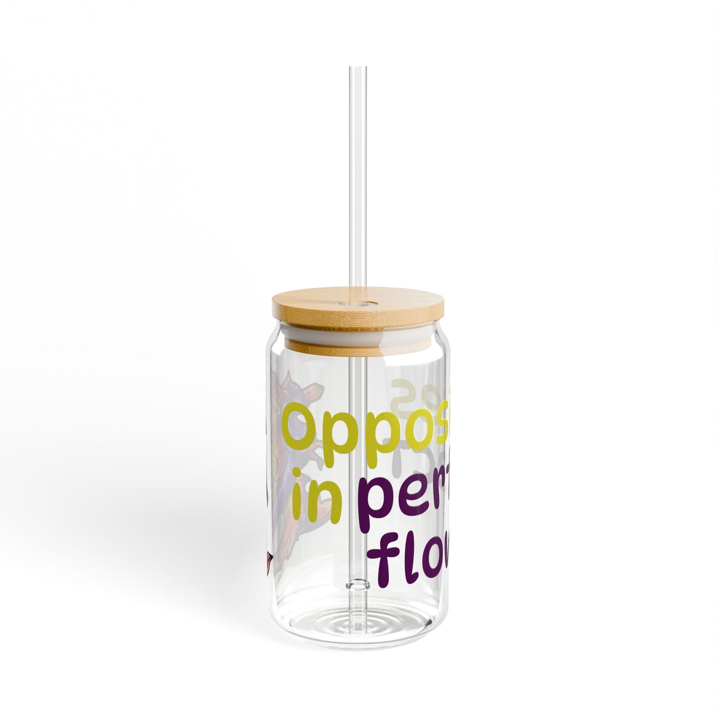 Chibi Dual Hippocampus – Opposite Flow- Dual Ocean Fantasy Art – Hippocampus Pair- Glass Tumbler 16oz