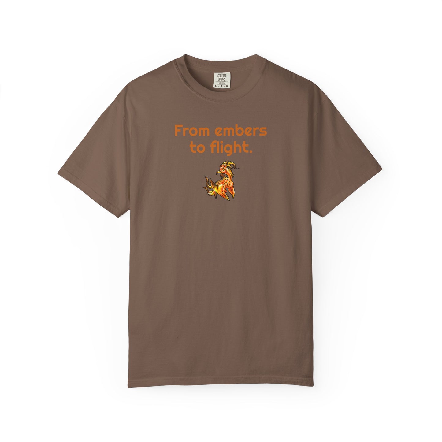Chibi Cayene the Pheonix- Embers- Fantasy Bird Illustration- Majestic Phoenix- T-shirt