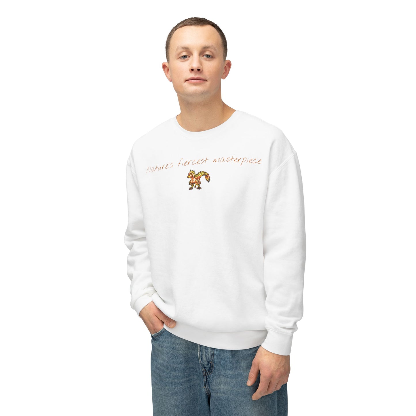 Chibi Caena the Raptor- Masterpiece- Dinosaur art- Prehistoric- Crewneck