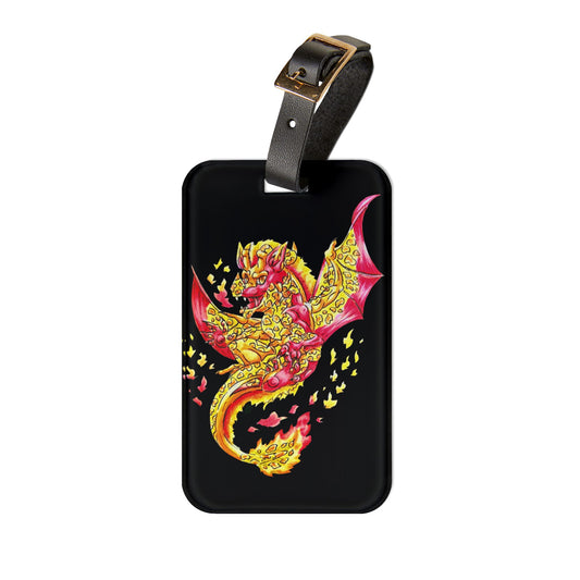 Cutesy Fire Dragon Float Luggage Tag