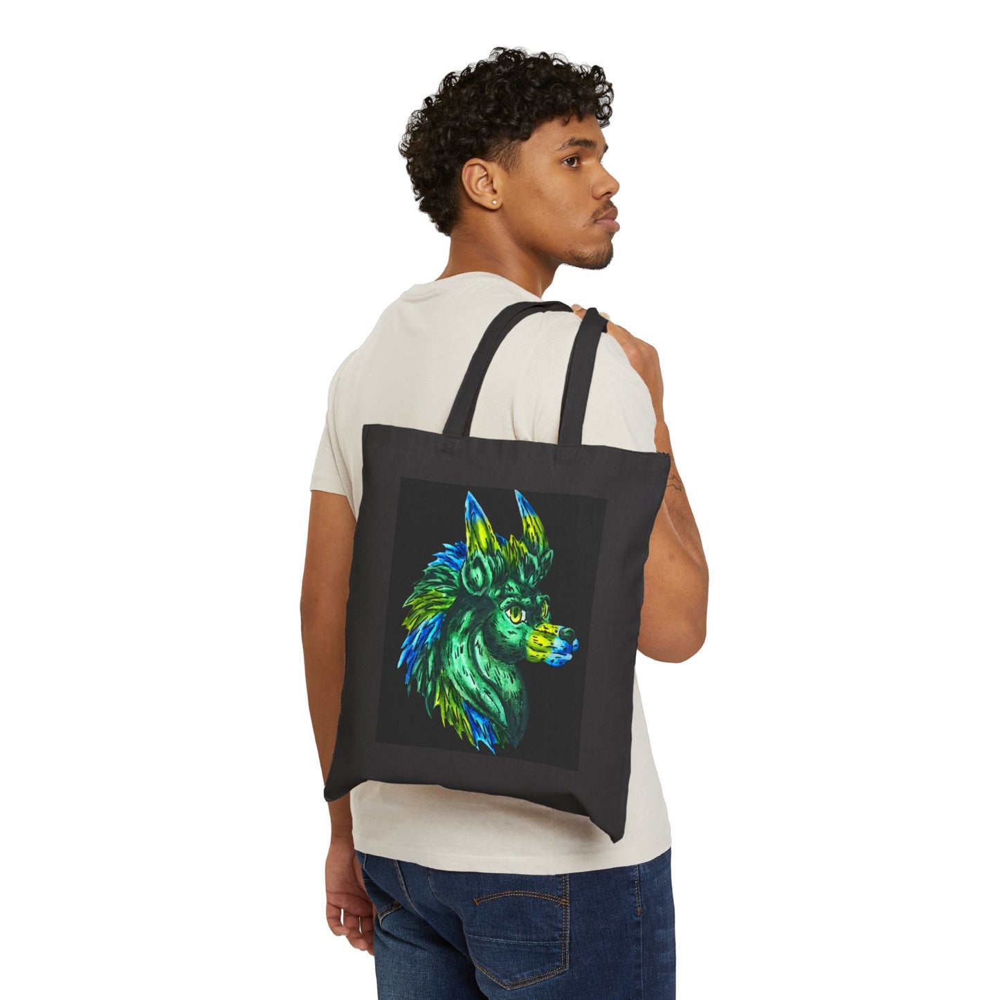 Clover the Hedgehog Cotton Canvas Tote Bag